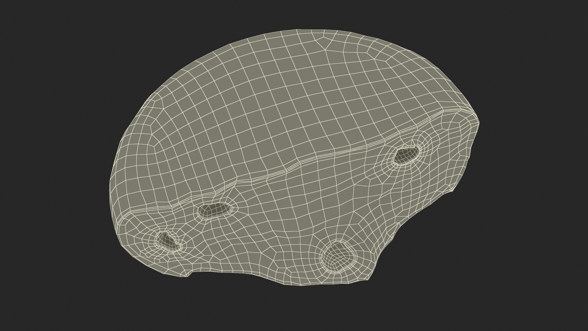 Broken Piece of White Bread 3D