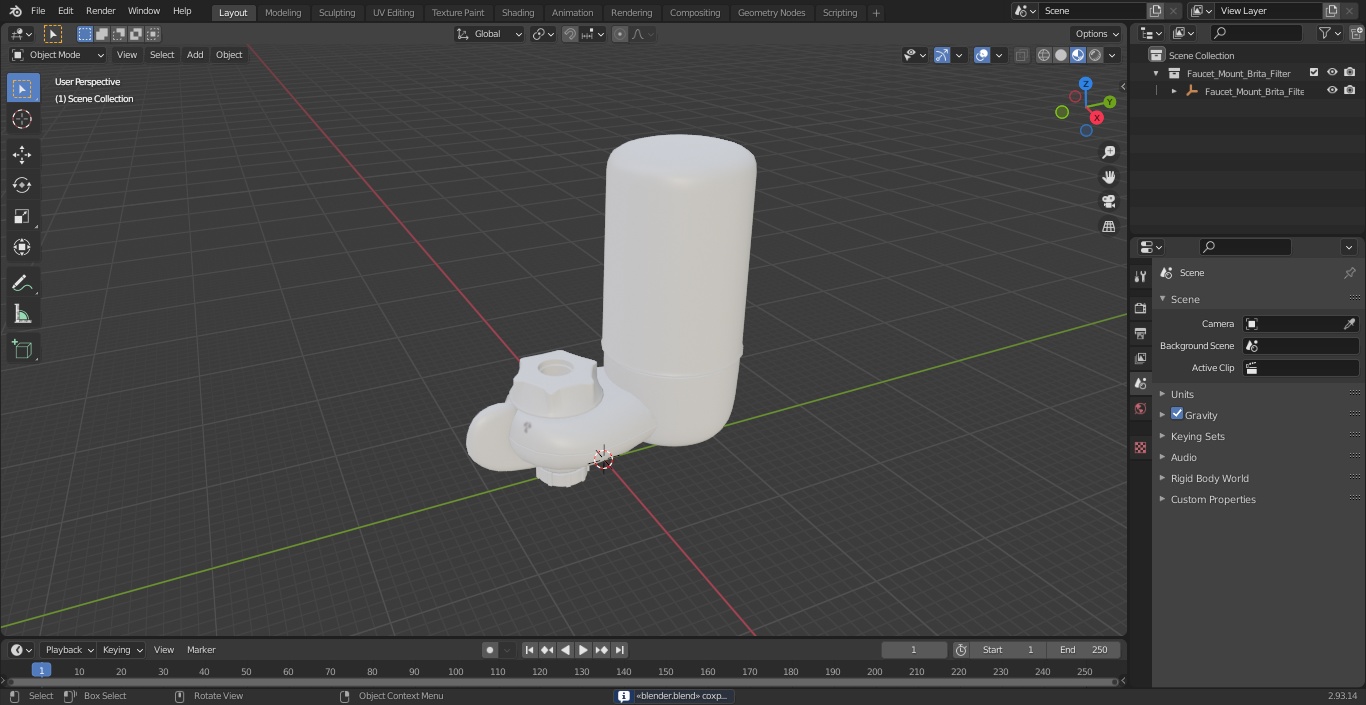 3D model Faucet Mount Brita Filter