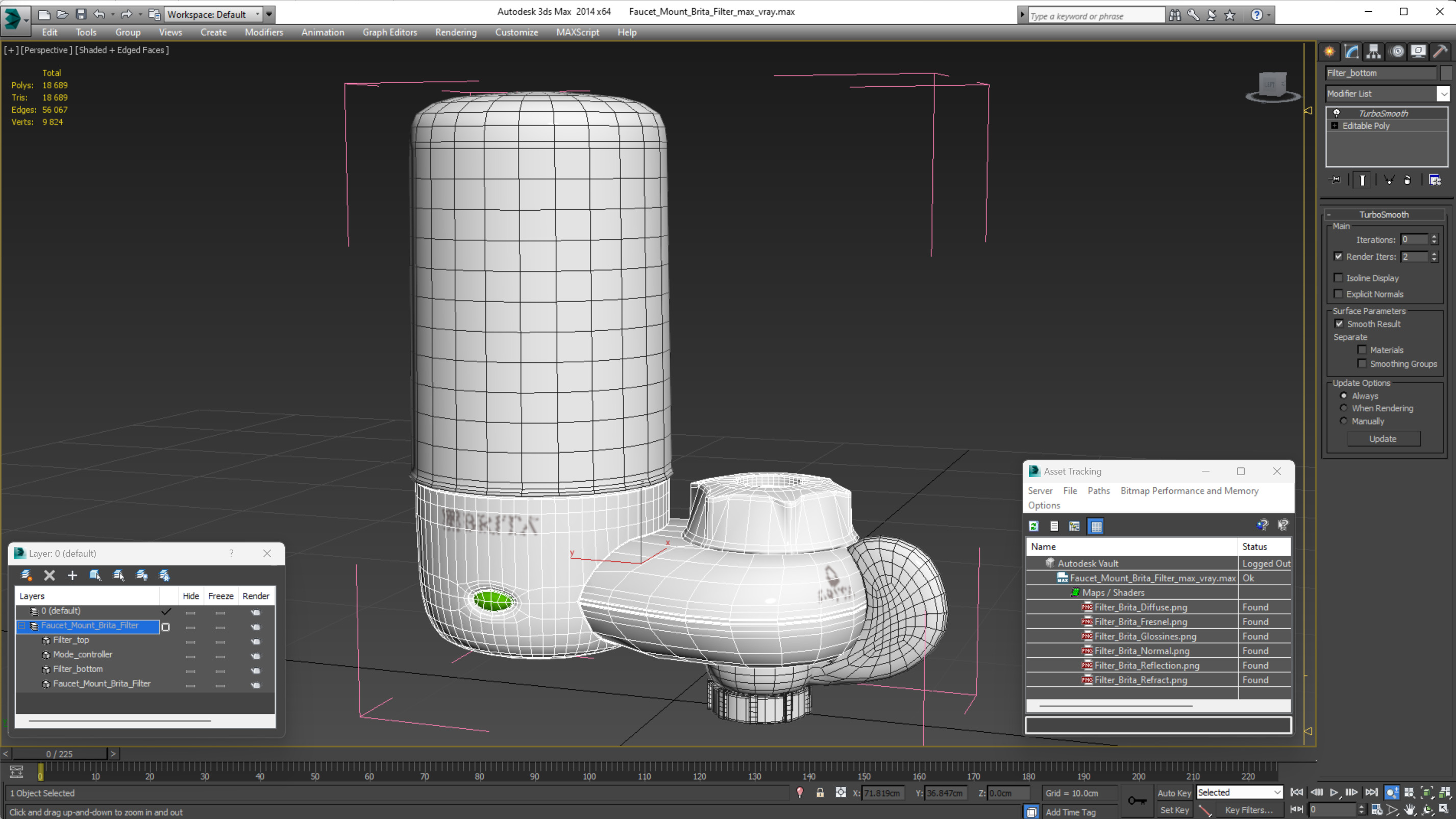 3D model Faucet Mount Brita Filter