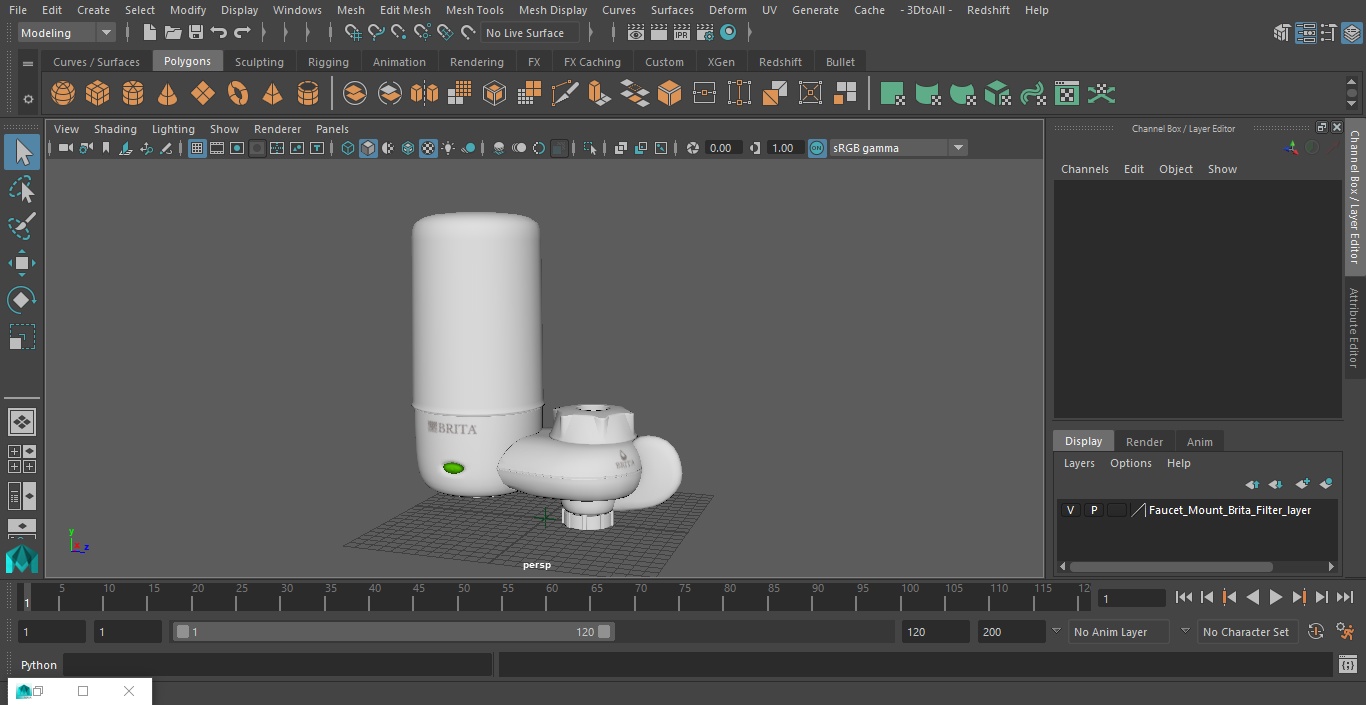 3D model Faucet Mount Brita Filter