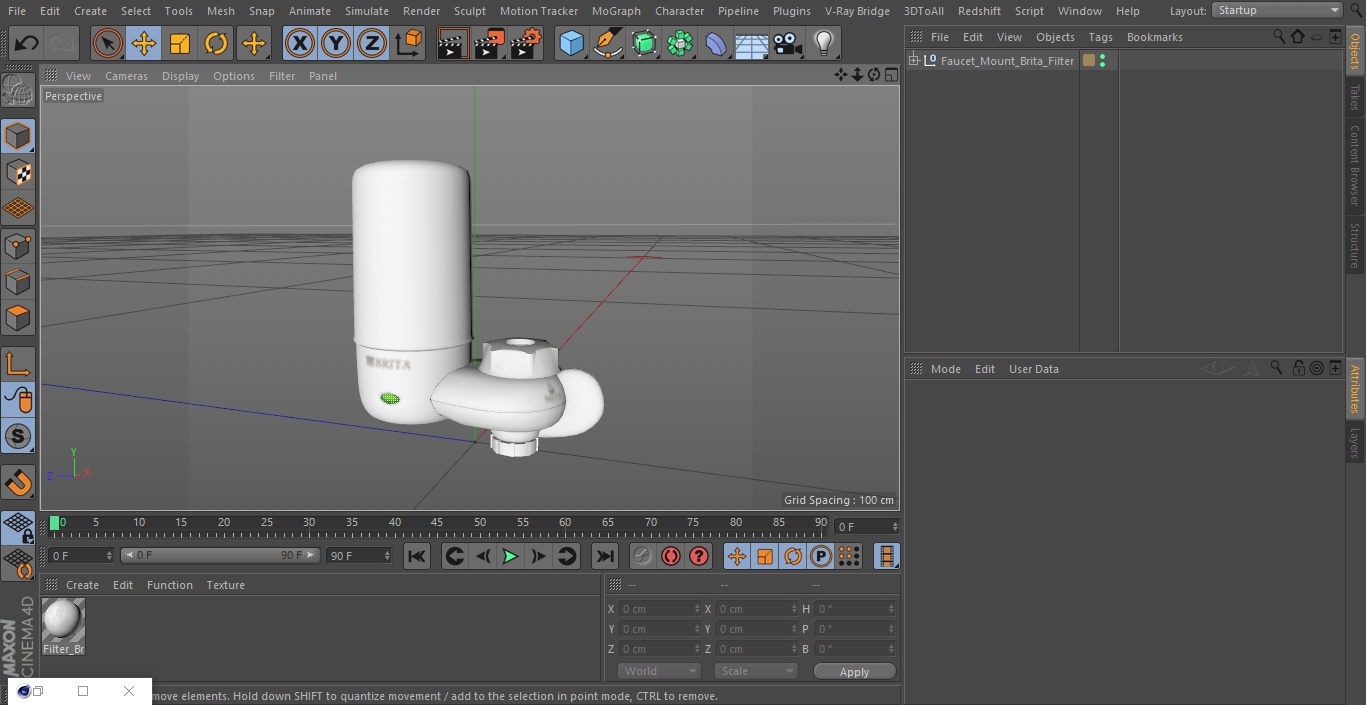 3D model Faucet Mount Brita Filter