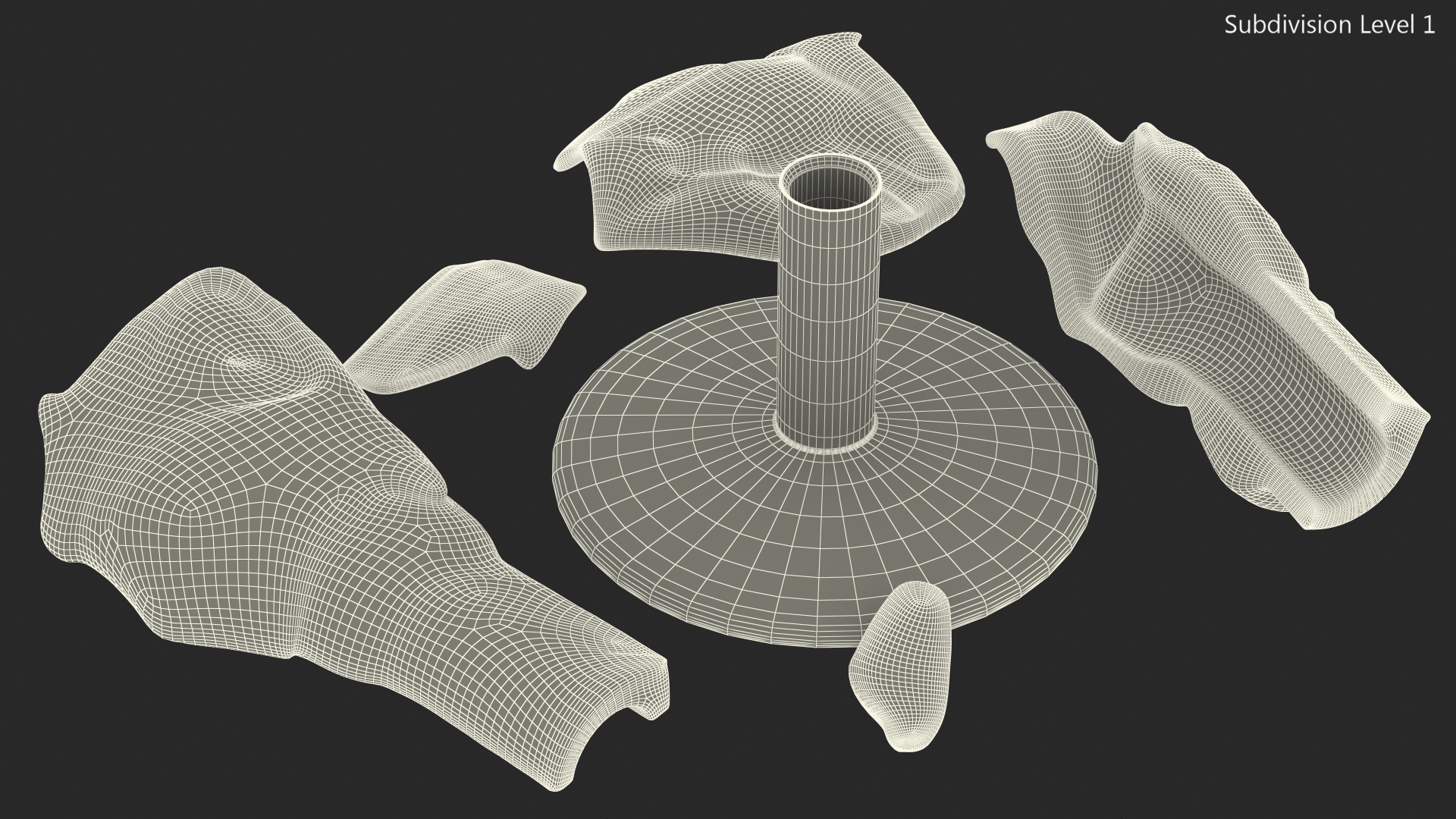 3D Disassembled Medical Model of Larynx