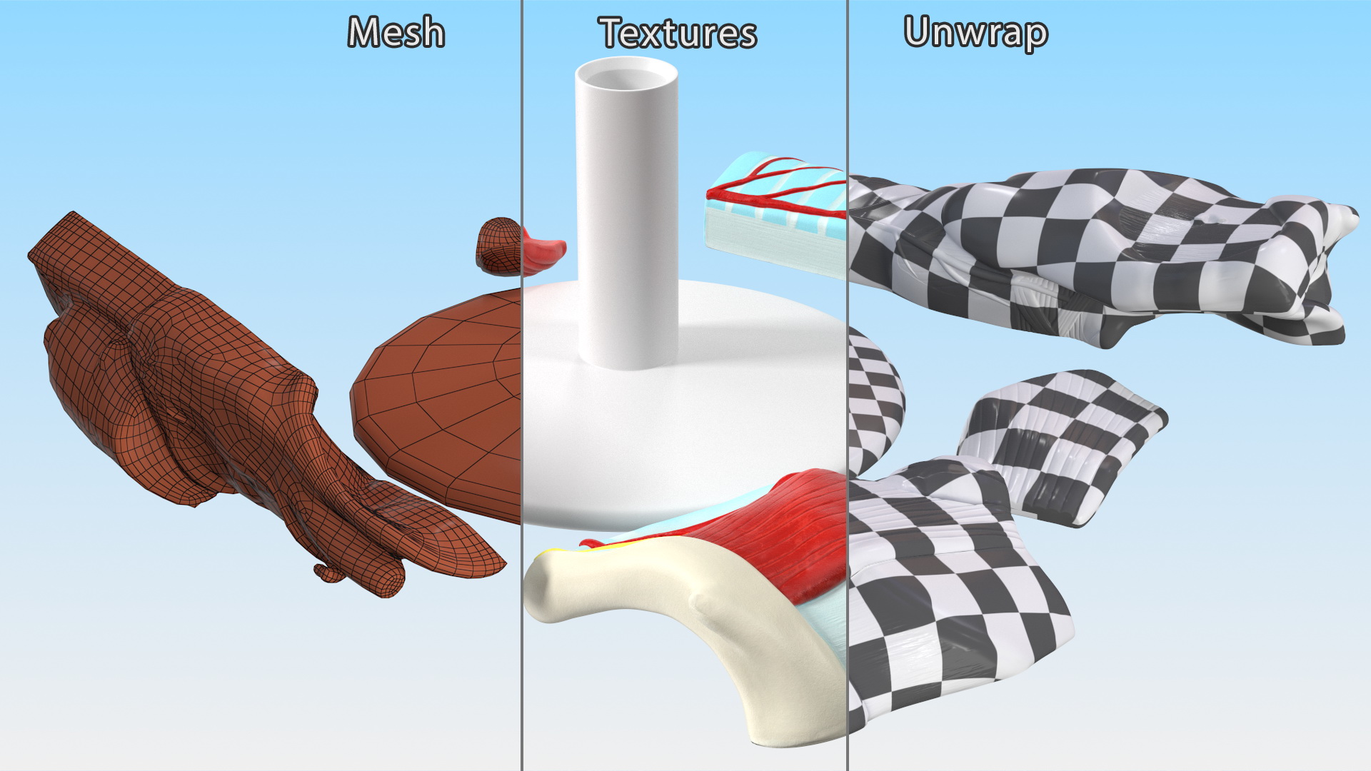 3D Disassembled Medical Model of Larynx
