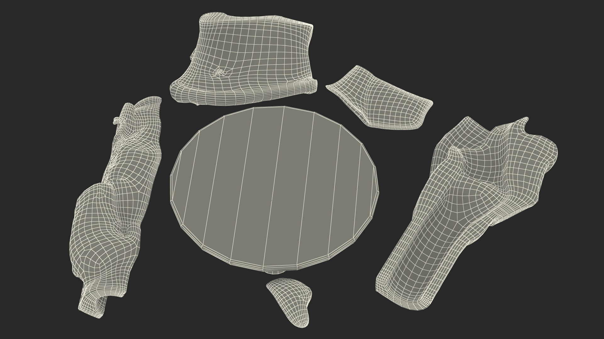 3D Disassembled Medical Model of Larynx