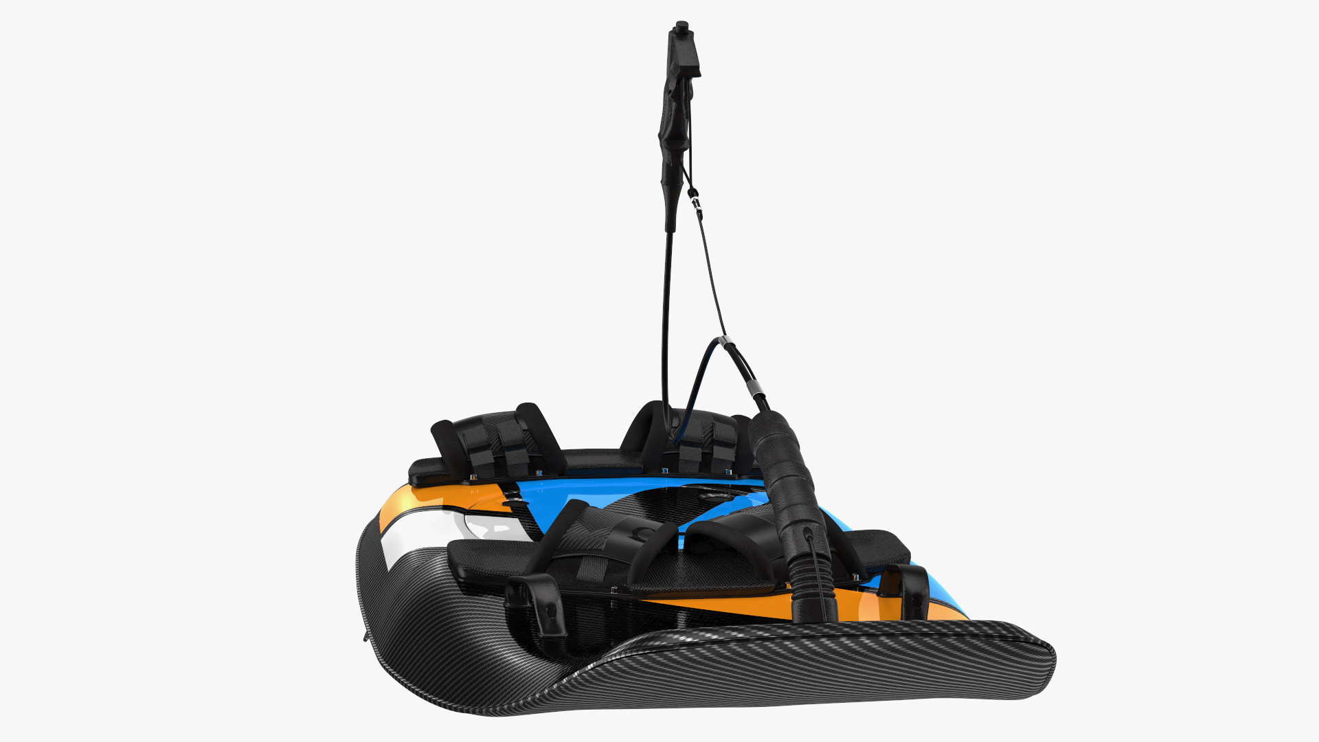 Motorised Carbon Fiber Surfboard Blue 3D