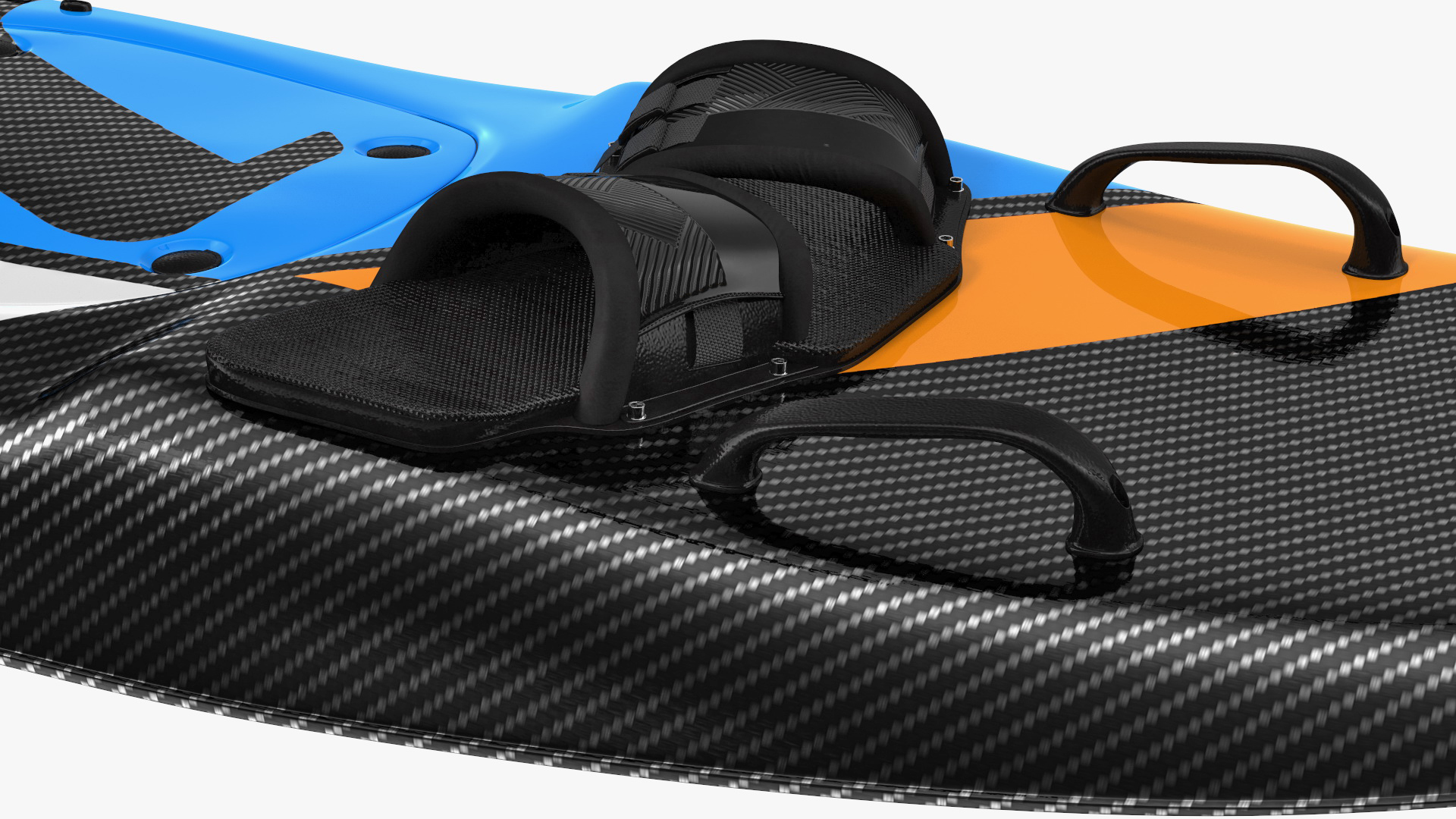 Motorised Carbon Fiber Surfboard Blue 3D