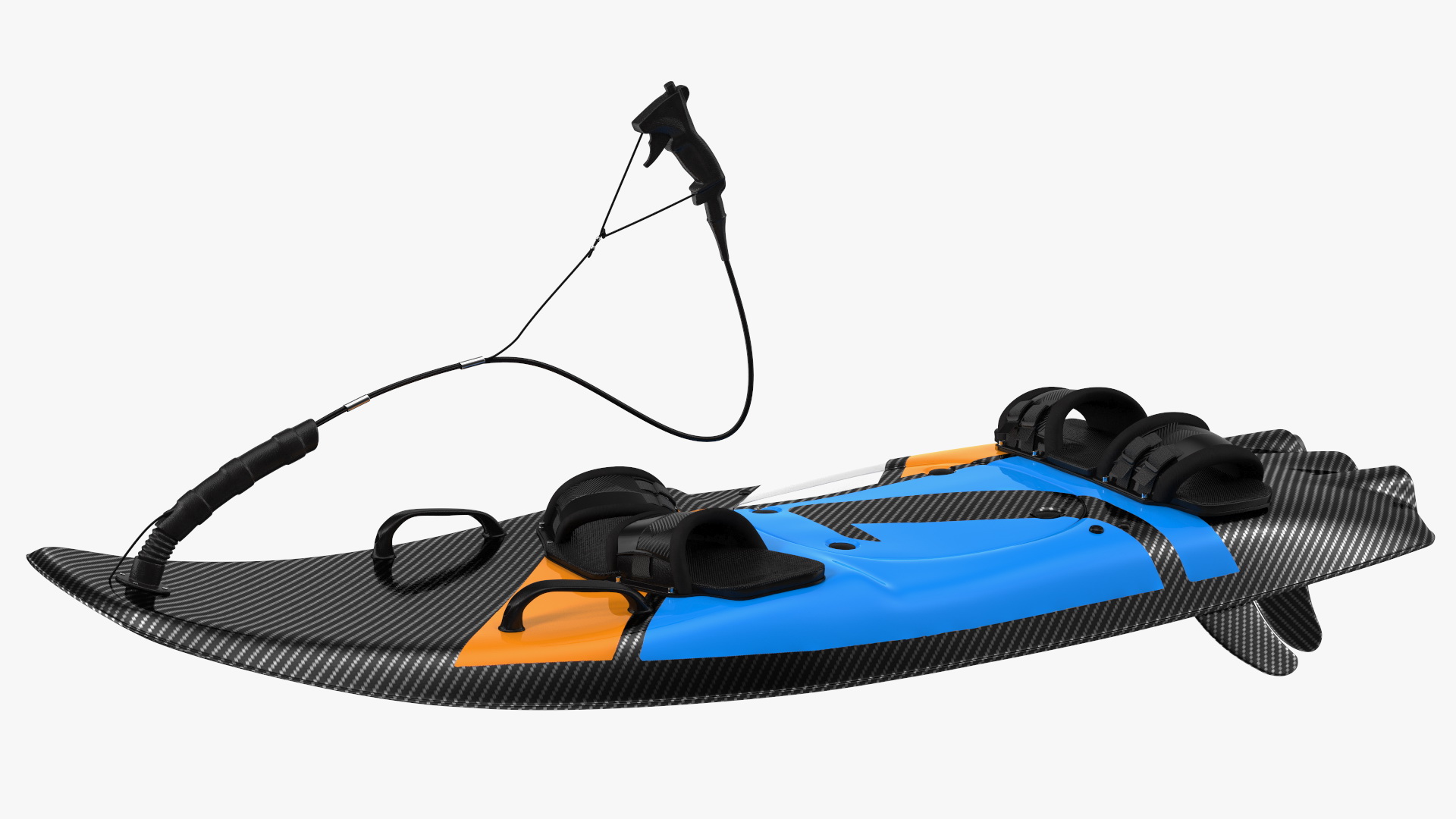 Motorised Carbon Fiber Surfboard Blue 3D
