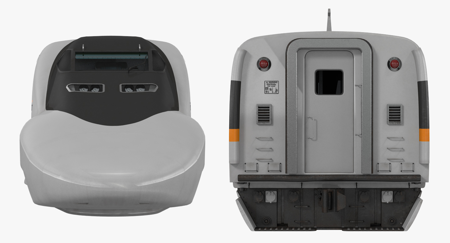 3D model Bullet Train Locomotive Rail Star Rigged