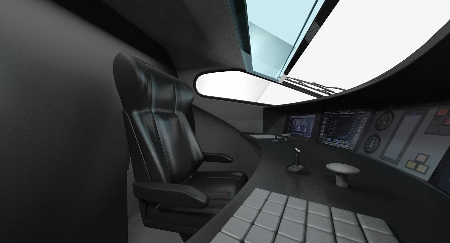 3D model Bullet Train Locomotive Rail Star Rigged