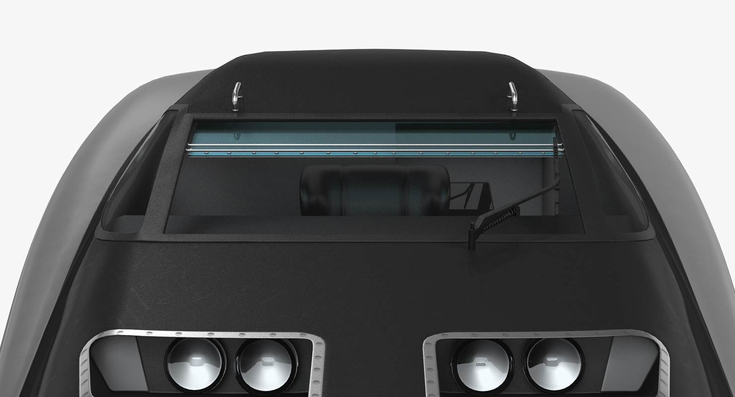 3D model Bullet Train Locomotive Rail Star Rigged
