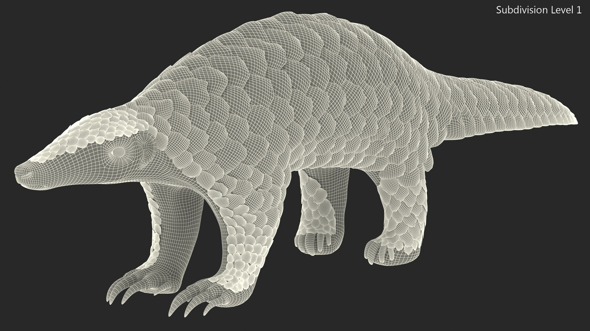3D model Pangolin Rigged