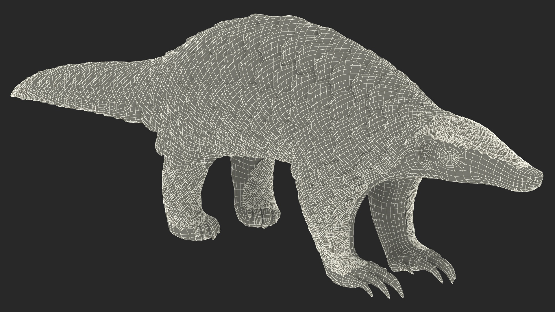 3D model Pangolin Rigged