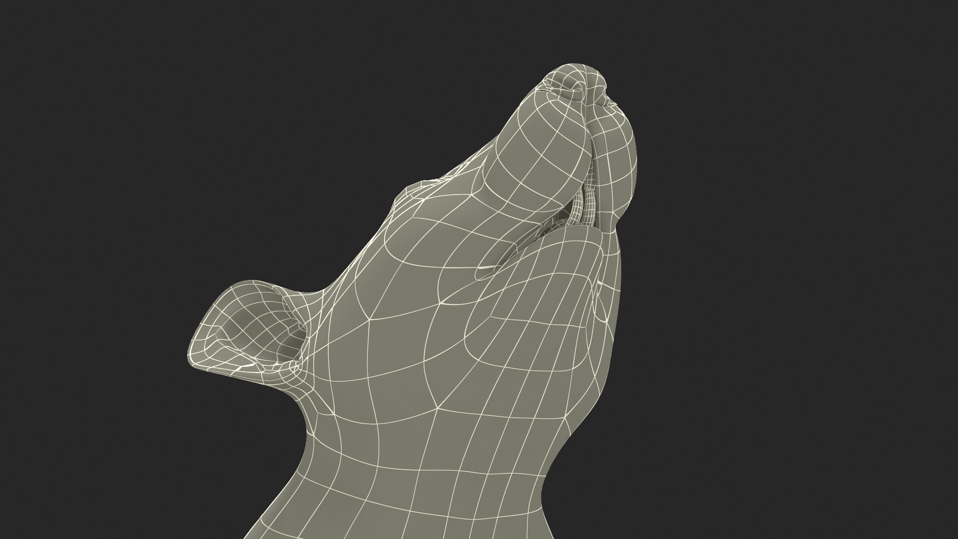 3D Standing Rat with Fur