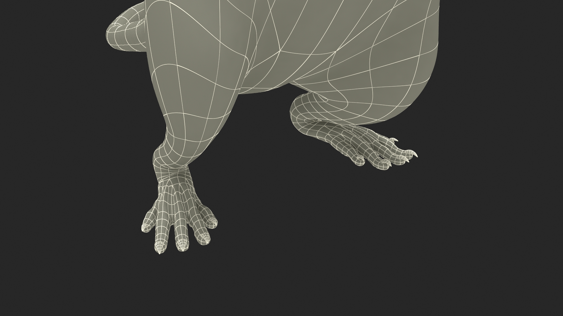 3D Standing Rat with Fur