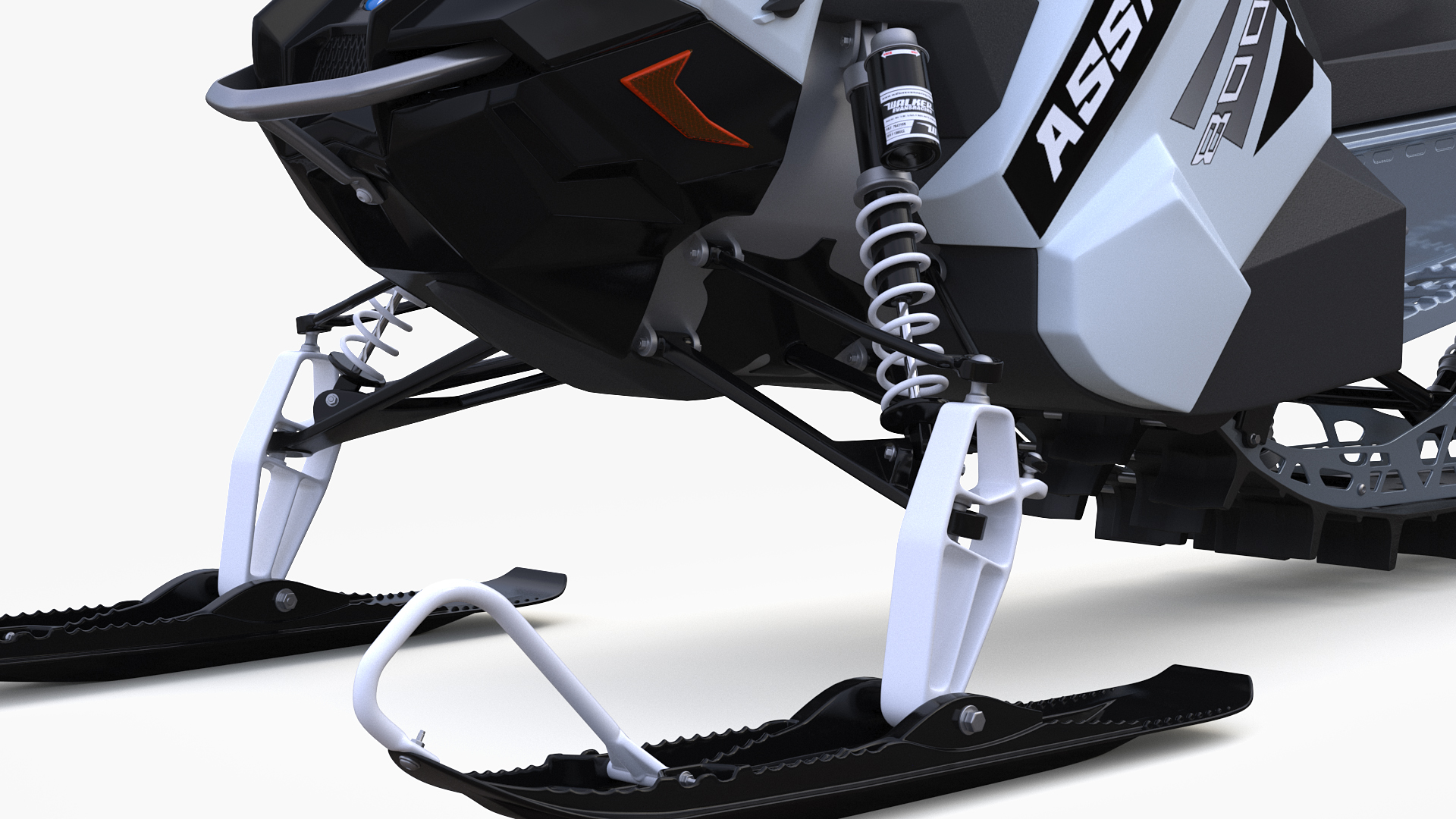 3D Polaris Snowmobile with Sled model