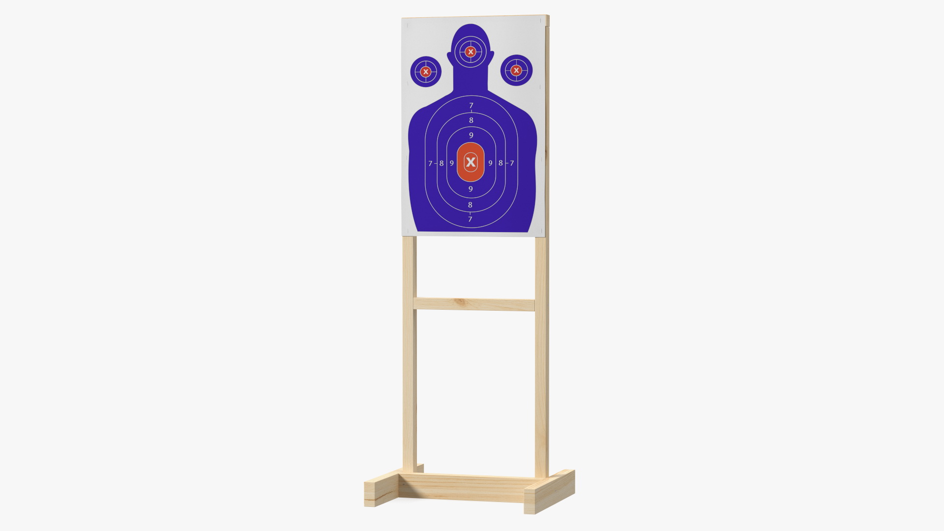 Blue Silhouette Shooting Targets 3D