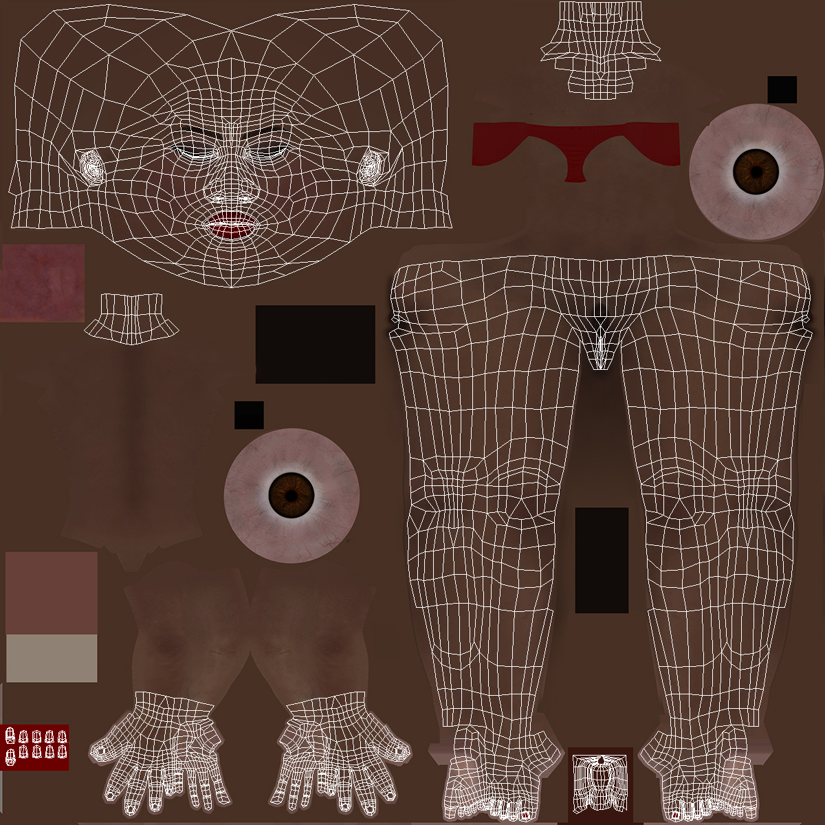 3D Dark Skin Graduation Gown Woman Rigged model