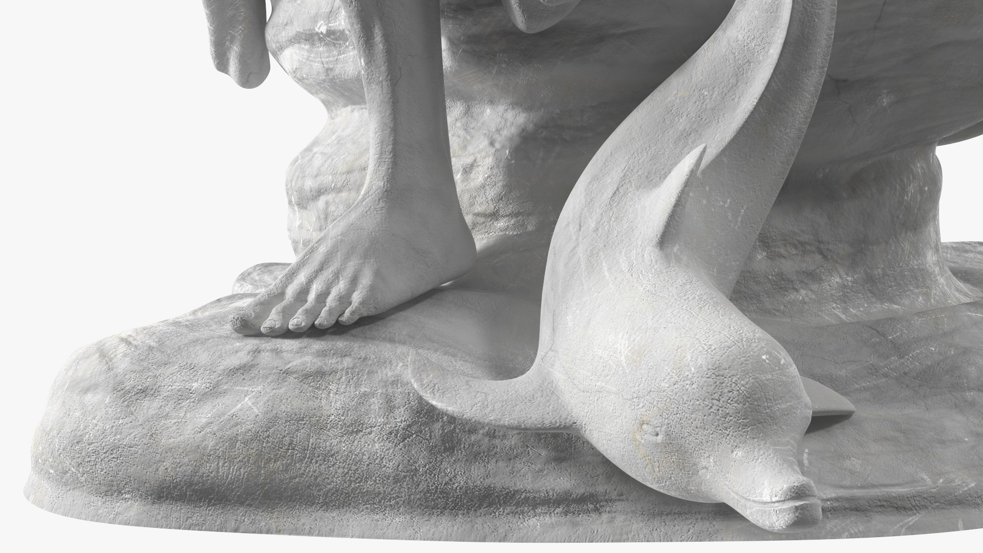 3D model Antique Poseidon Marble Statue