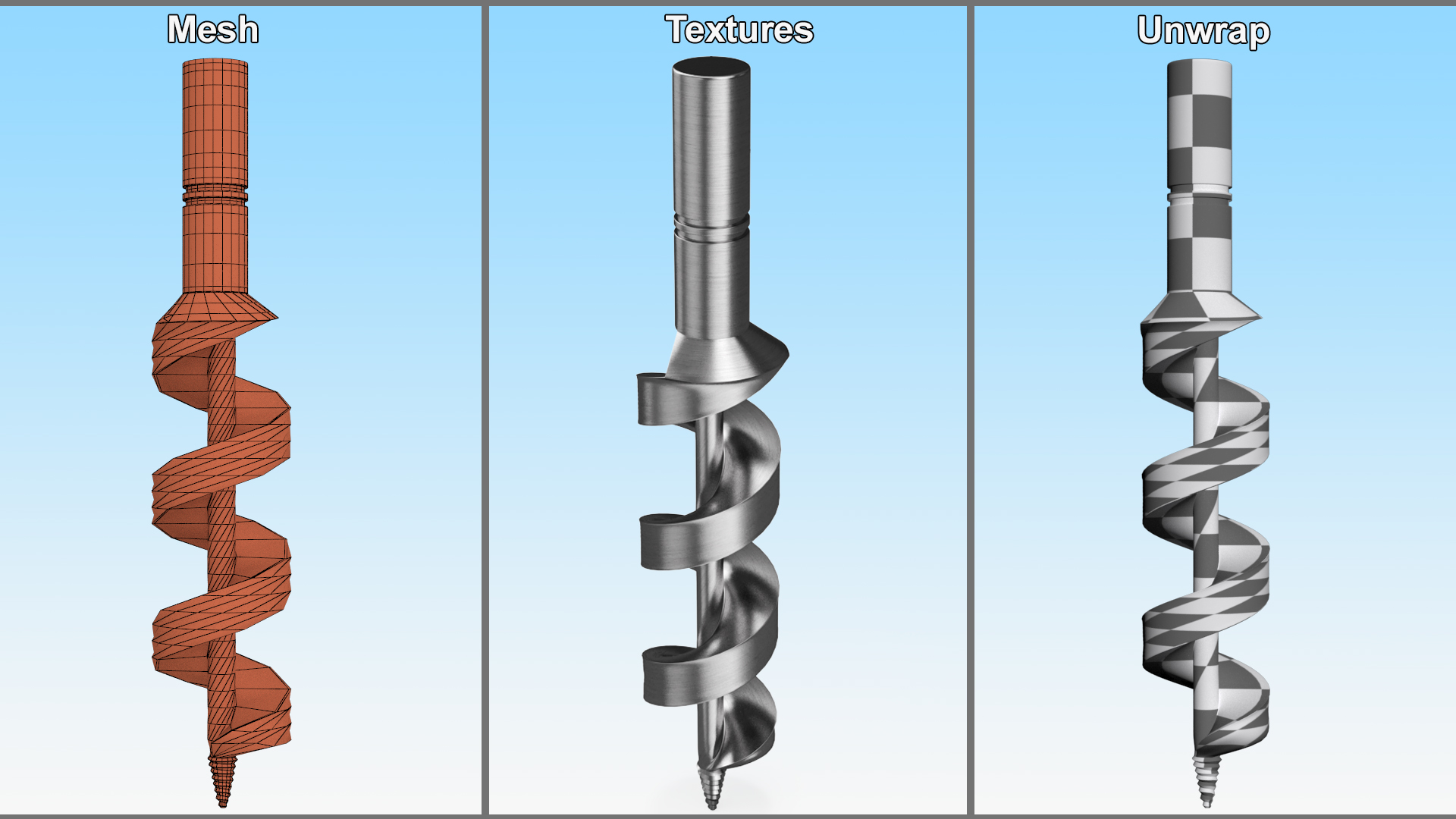 3D model Auger Drill Bit
