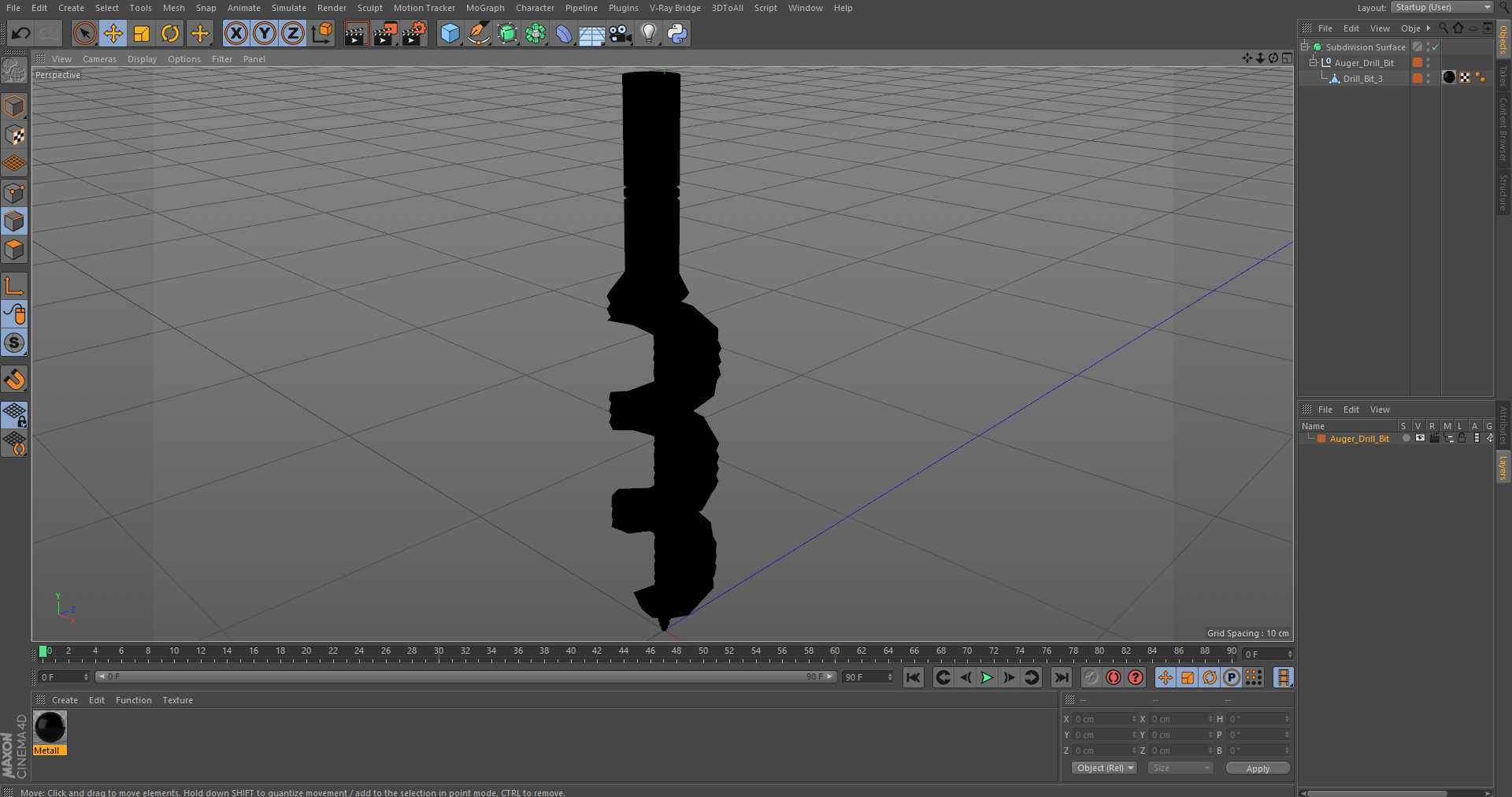 3D model Auger Drill Bit