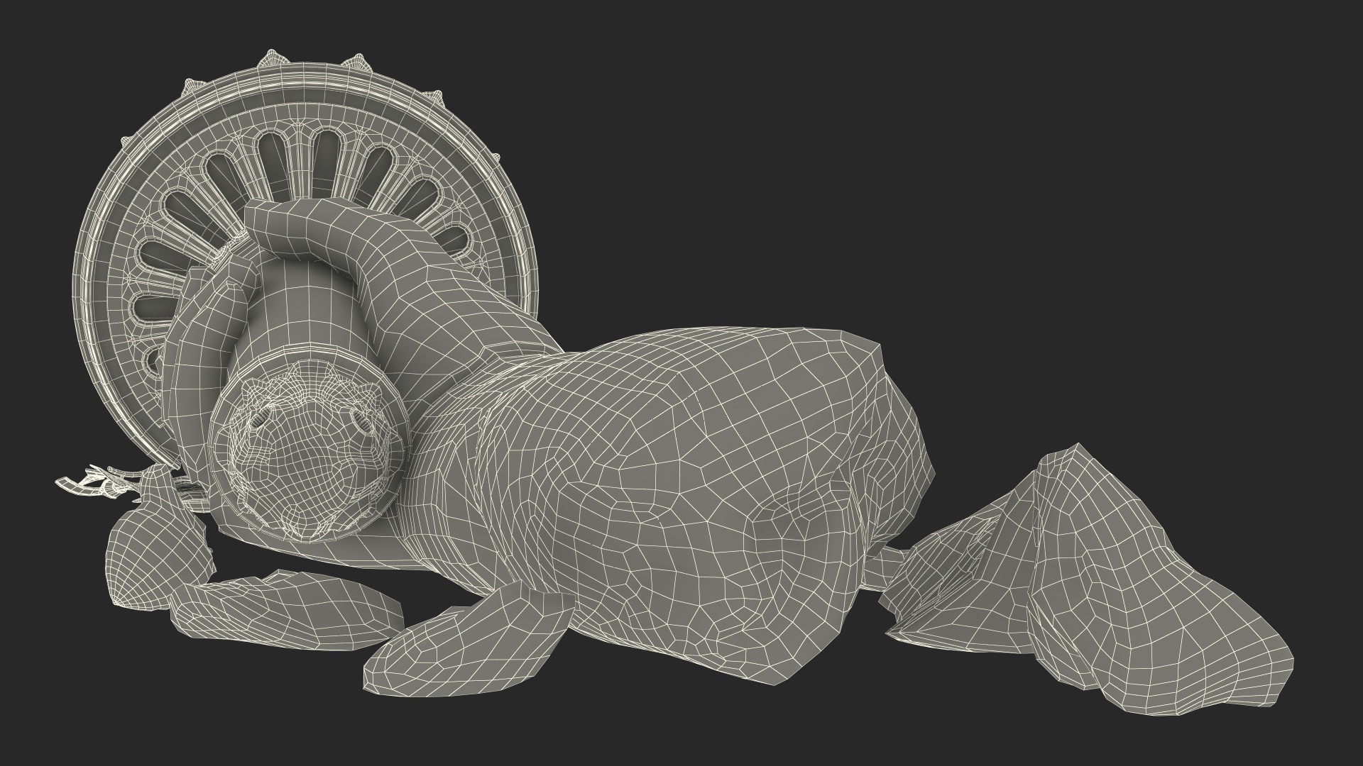 Broken Torch and Head of Statue of Liberty 3D