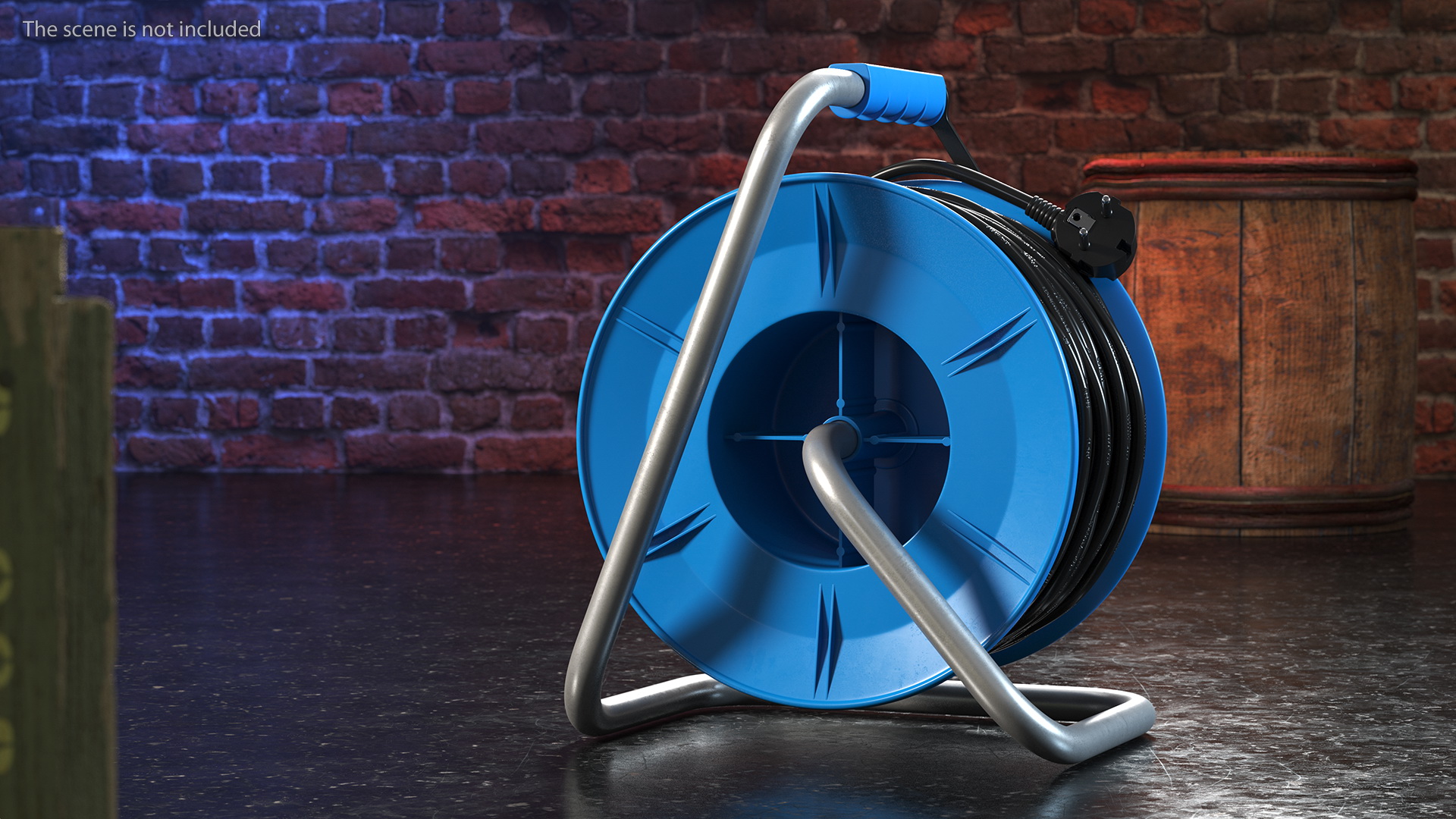 3D Extension Cord Reel with 4 Electrical Power Outlets