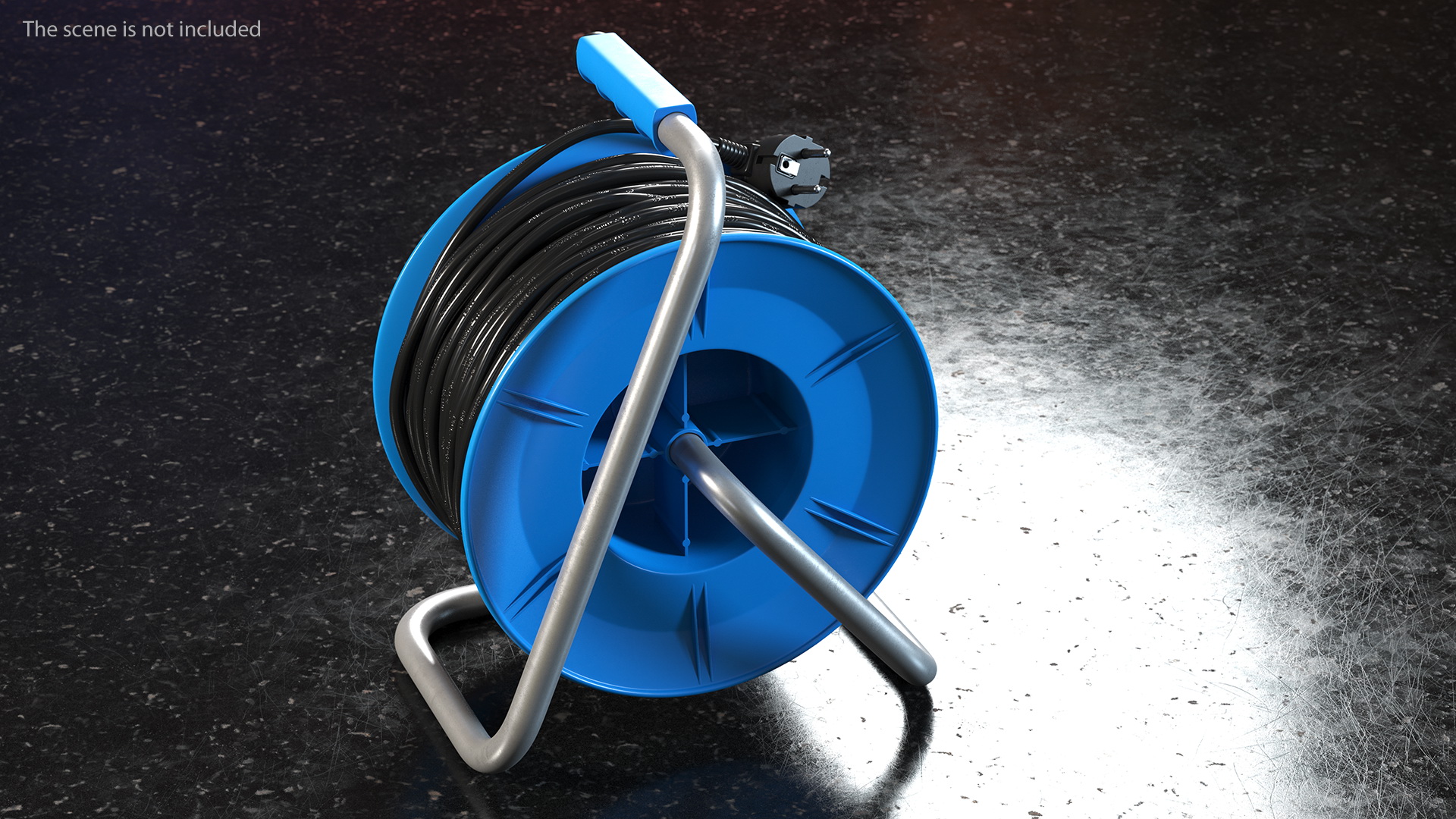 3D Extension Cord Reel with 4 Electrical Power Outlets