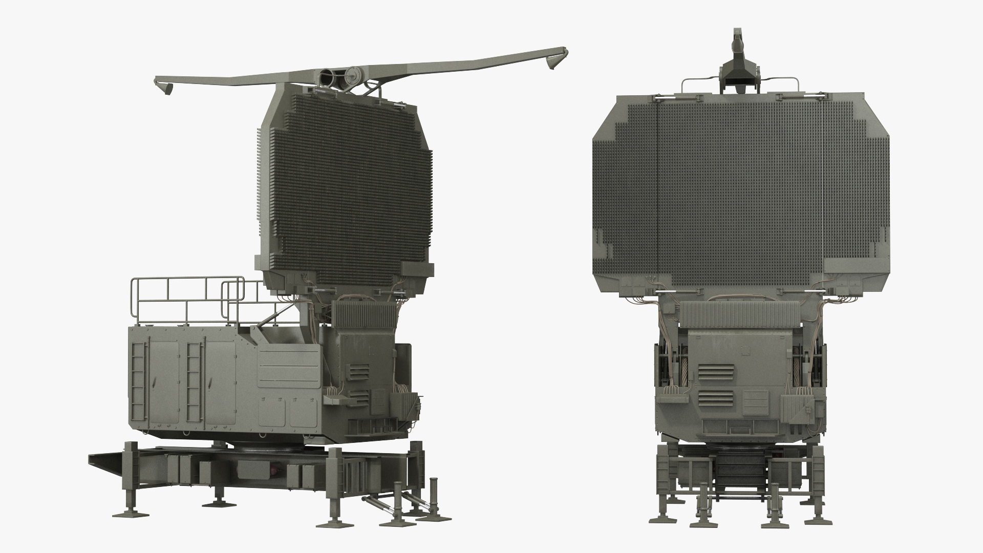 3D model Big Bird 64N6 Radar Green