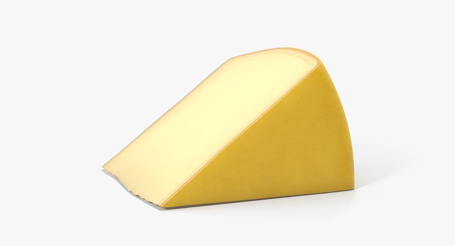 Wheel Of Cheese With Piece Cut Out 3D model