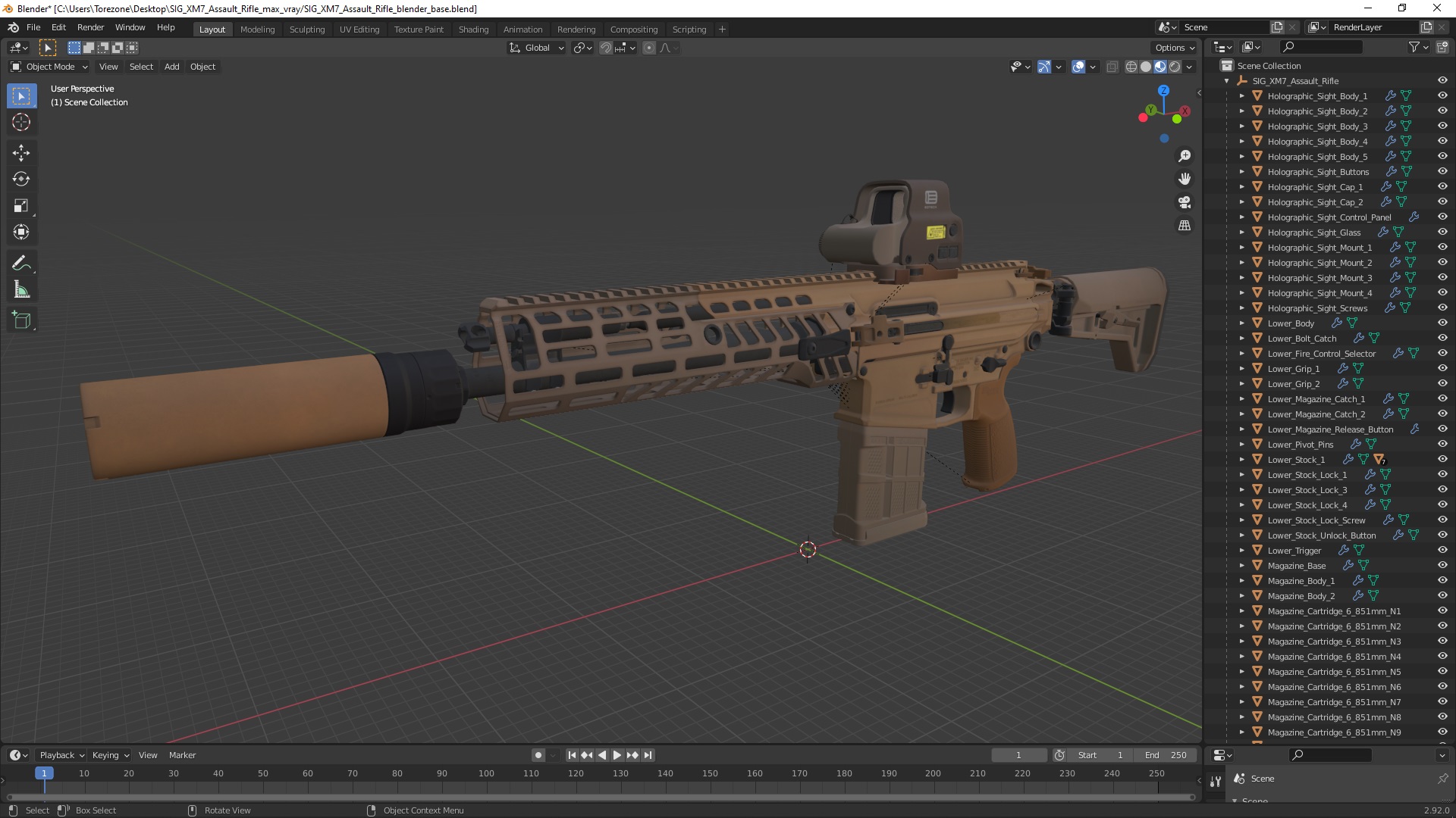 3D SIG XM7 Assault Rifle