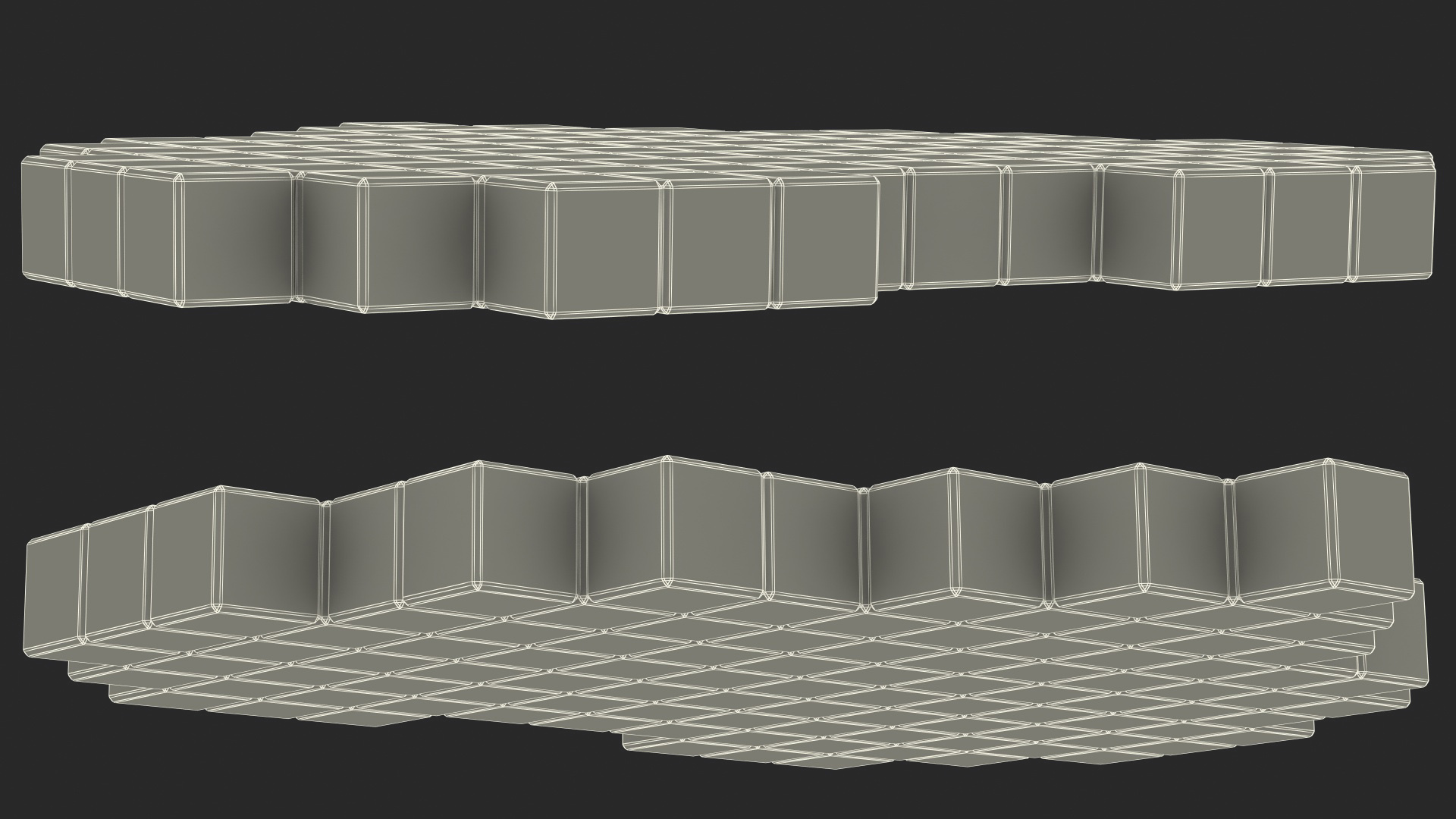 Tetris Blocks Heart 3D model