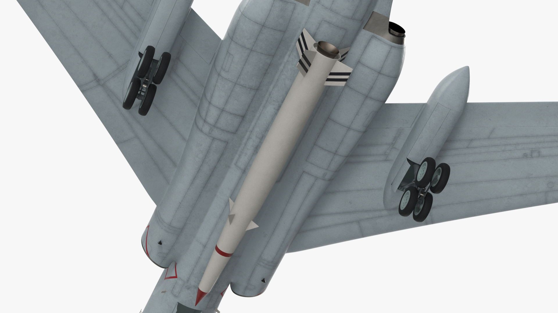 3D model Xian H-6 China Strategic Bomber with Strategic Strike Weapon