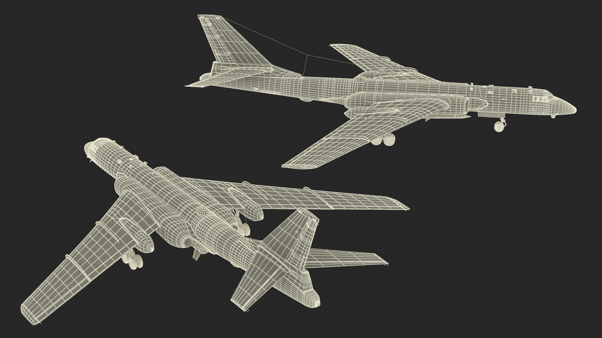3D model Xian H-6 China Strategic Bomber with Strategic Strike Weapon