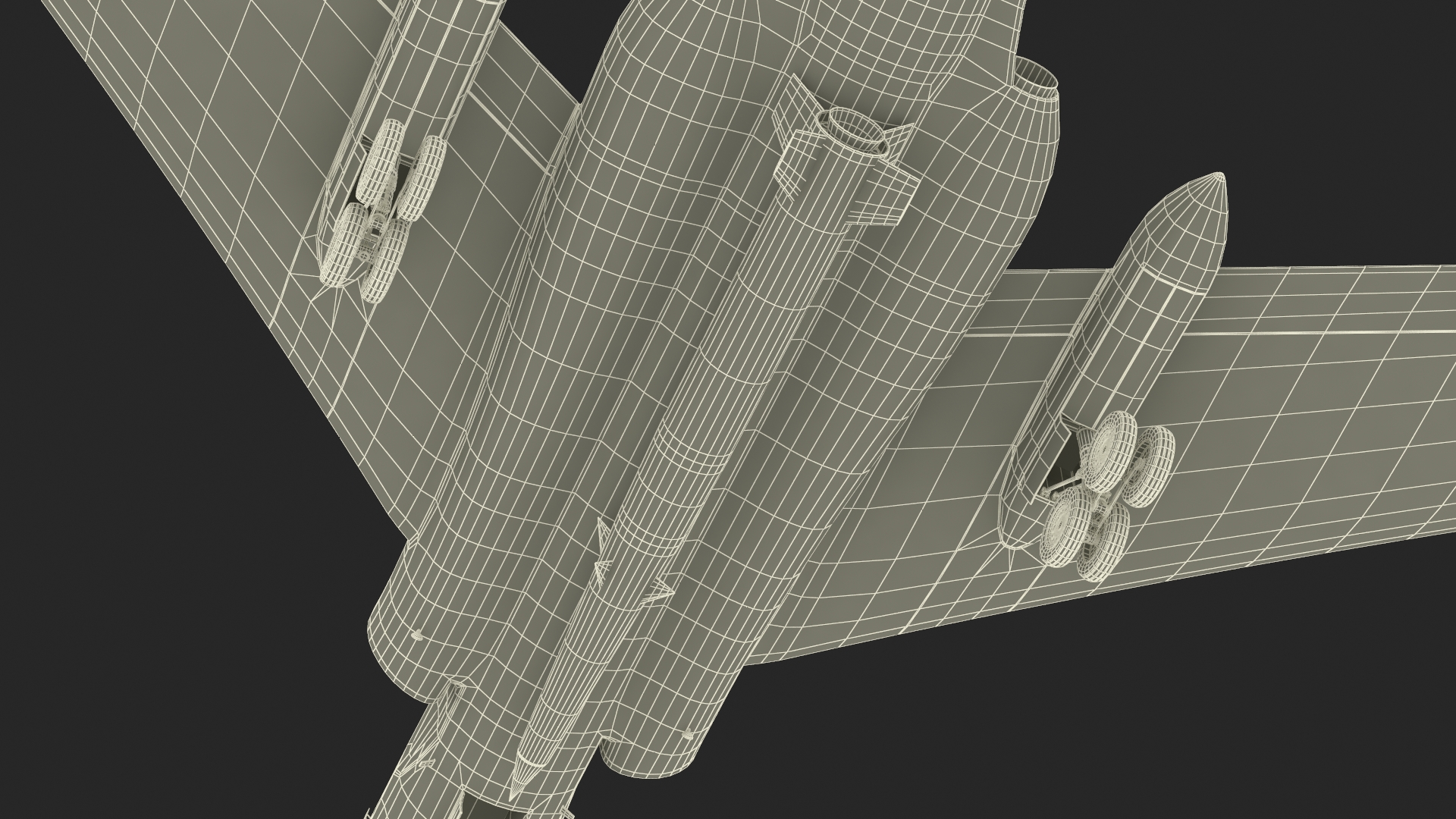 3D model Xian H-6 China Strategic Bomber with Strategic Strike Weapon