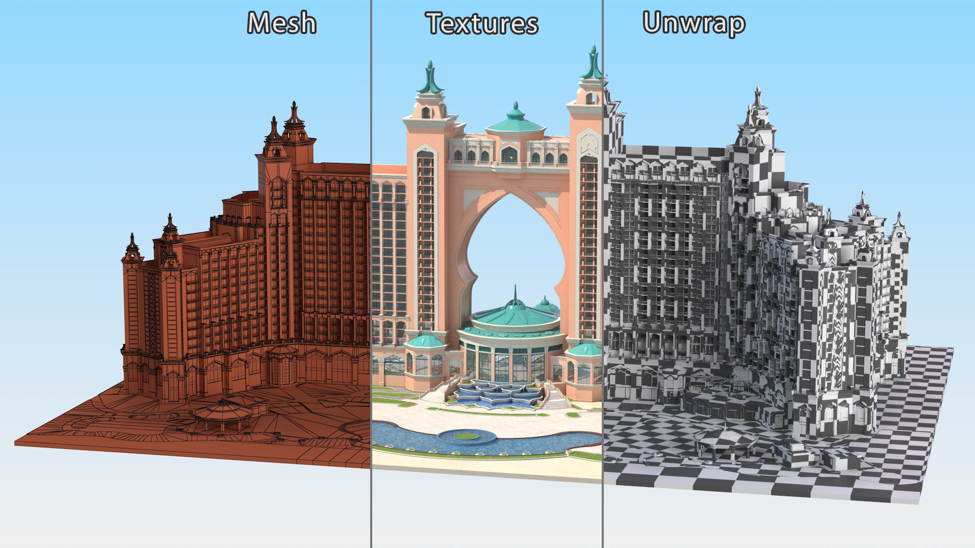 Atlantis Palm Dubai Luxury Hotel 3D