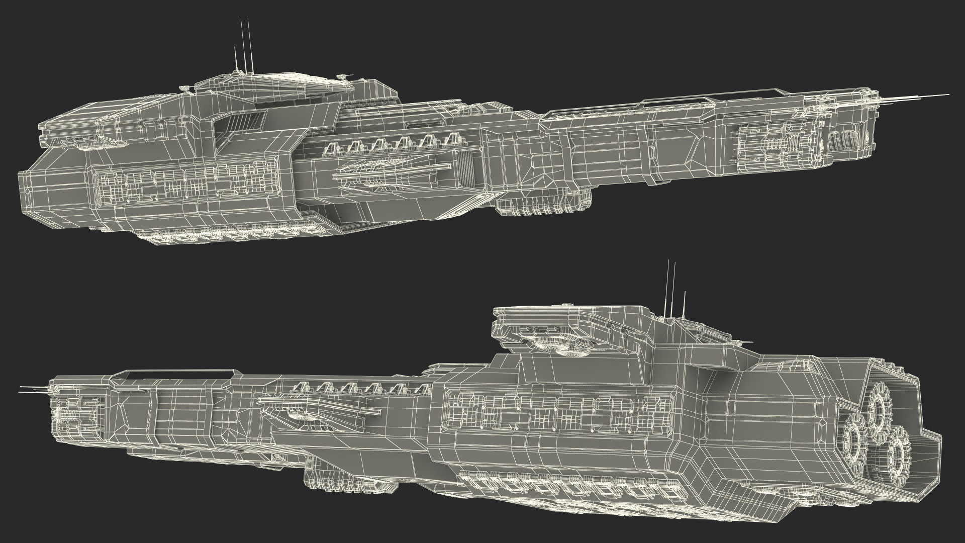 3D Civilian Spaceship model