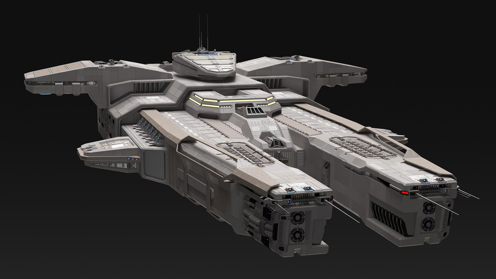 3D Civilian Spaceship model