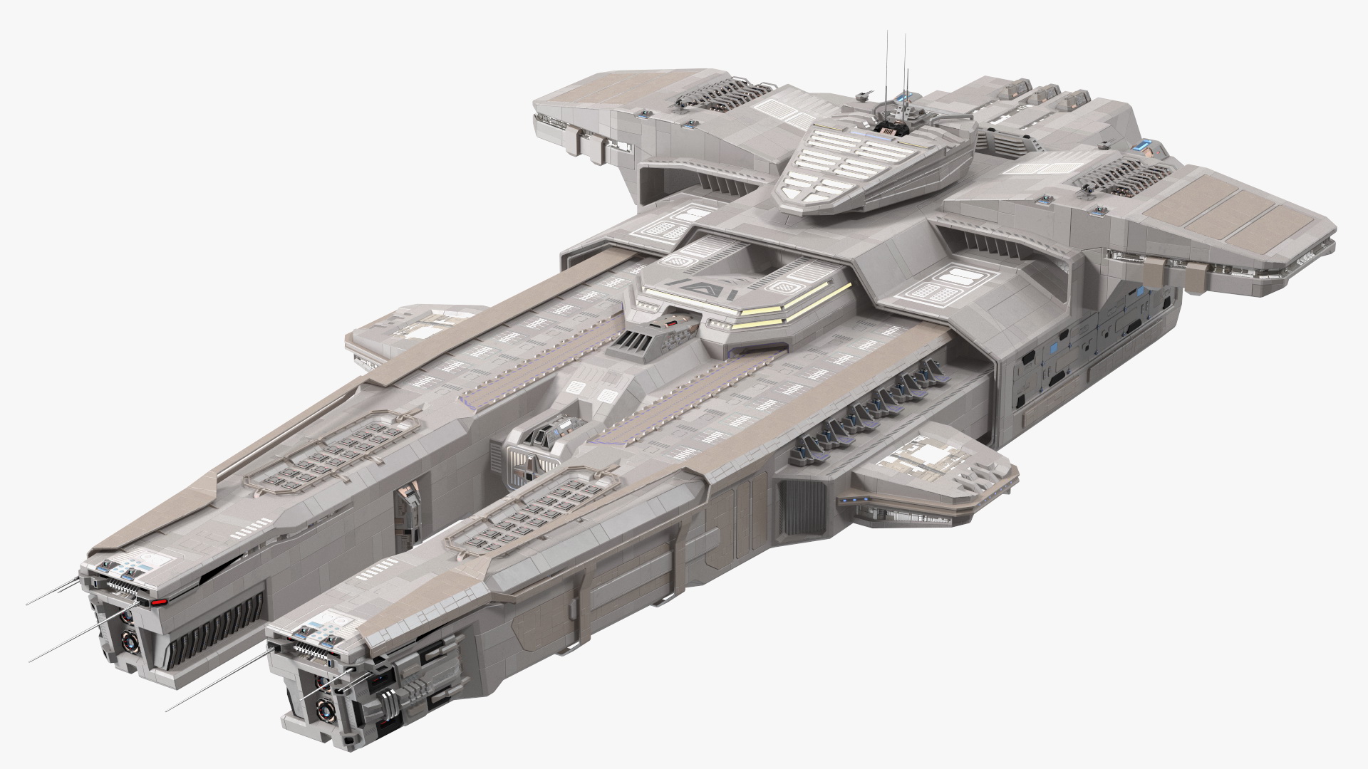 3D Civilian Spaceship model