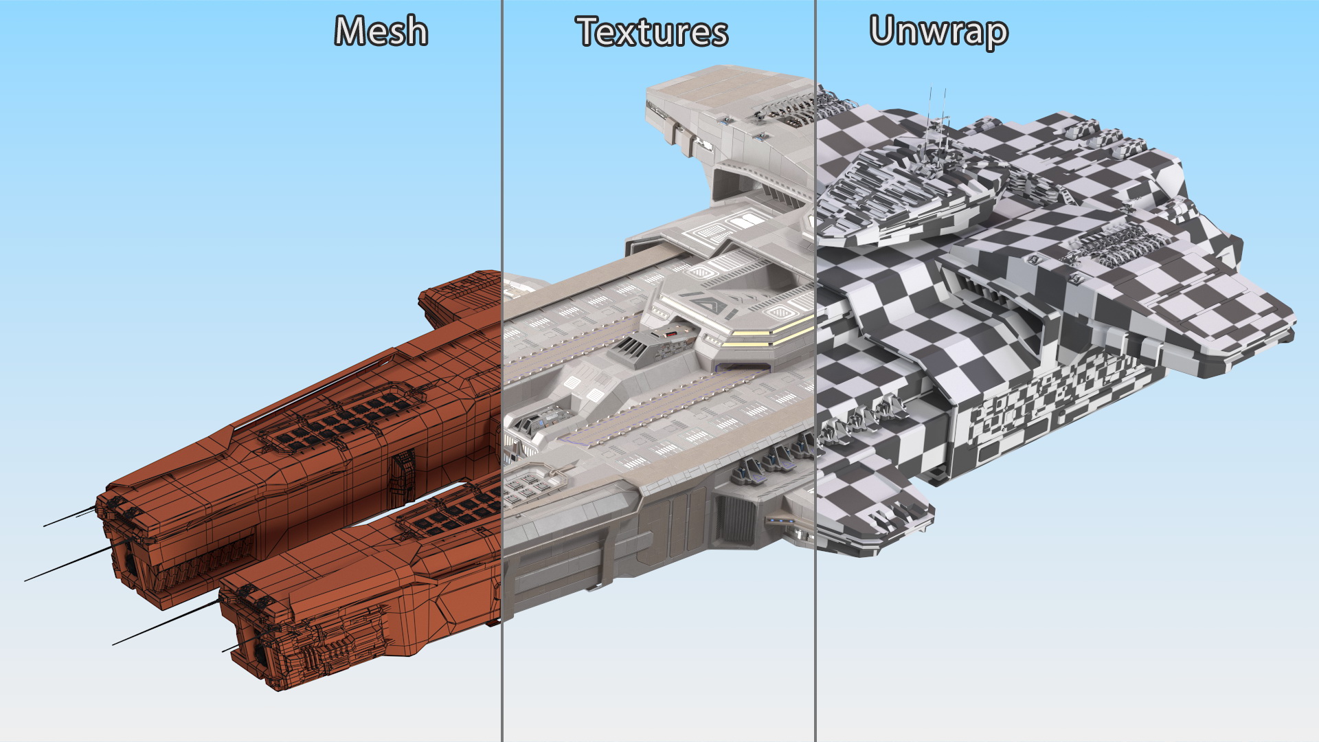 3D Civilian Spaceship model