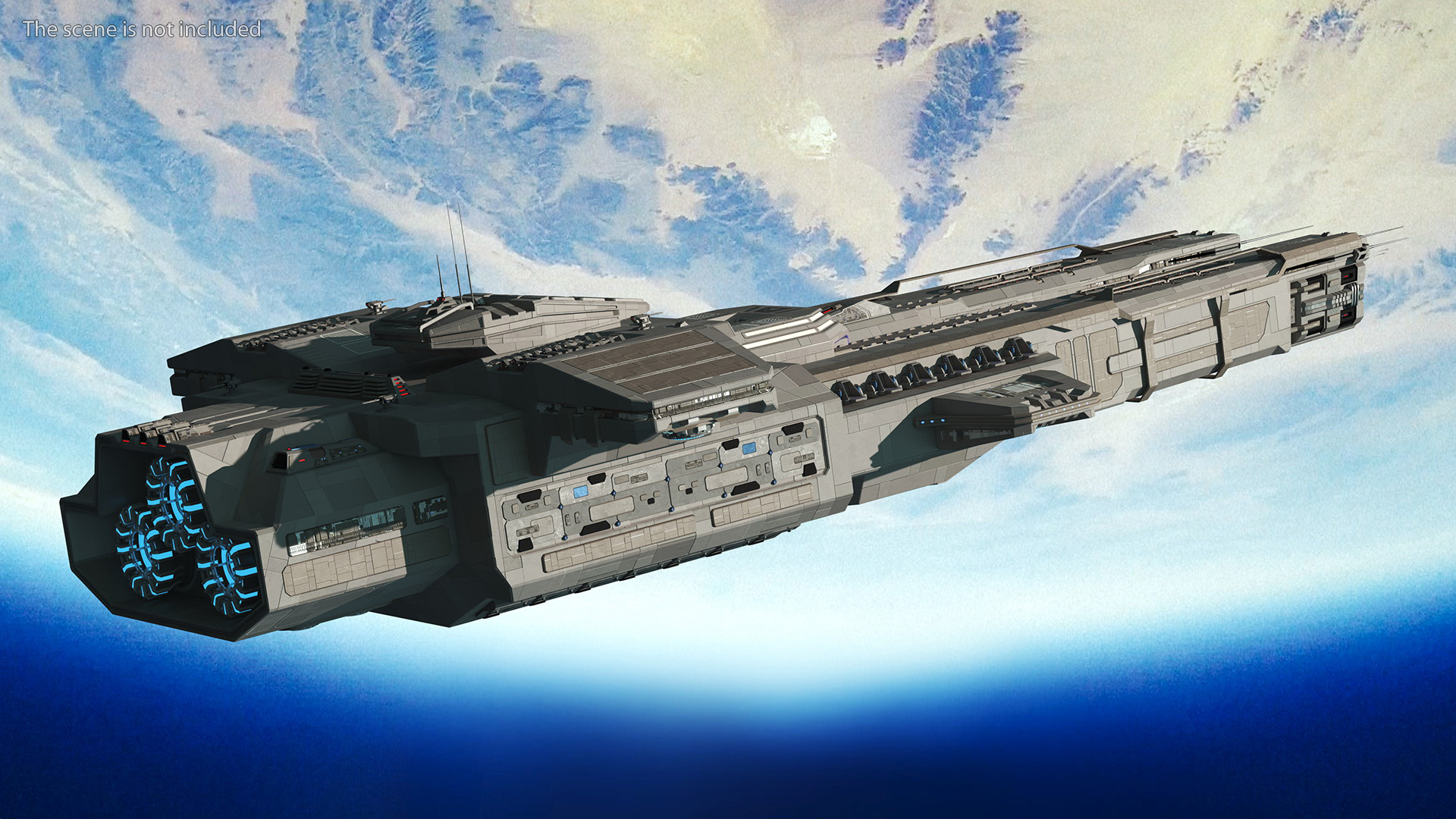 3D Civilian Spaceship model