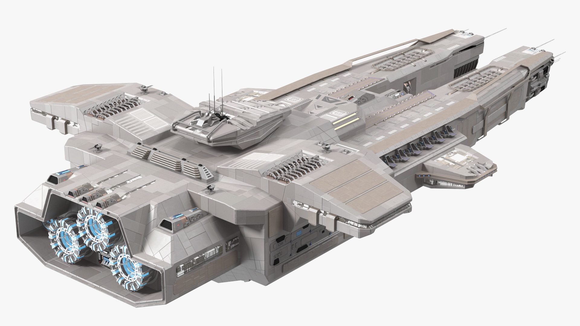 3D Civilian Spaceship model