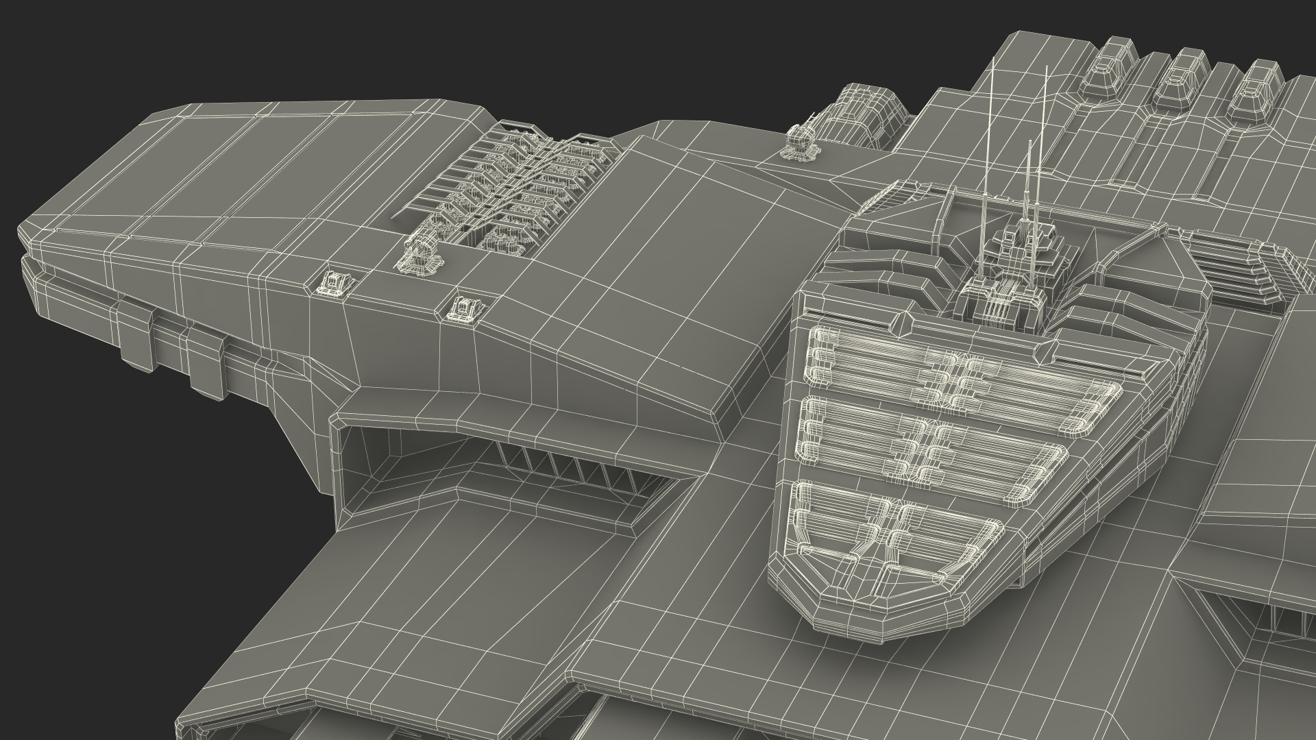 3D Civilian Spaceship model