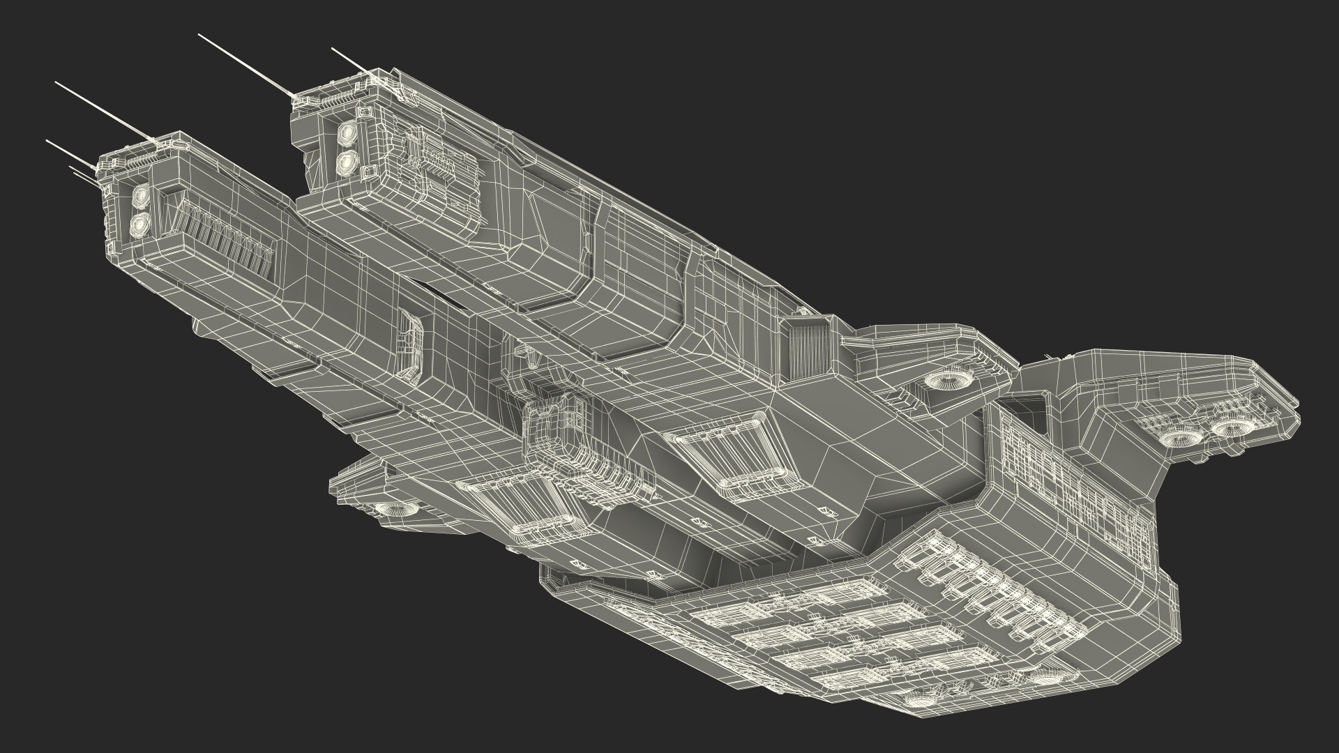 3D Civilian Spaceship model