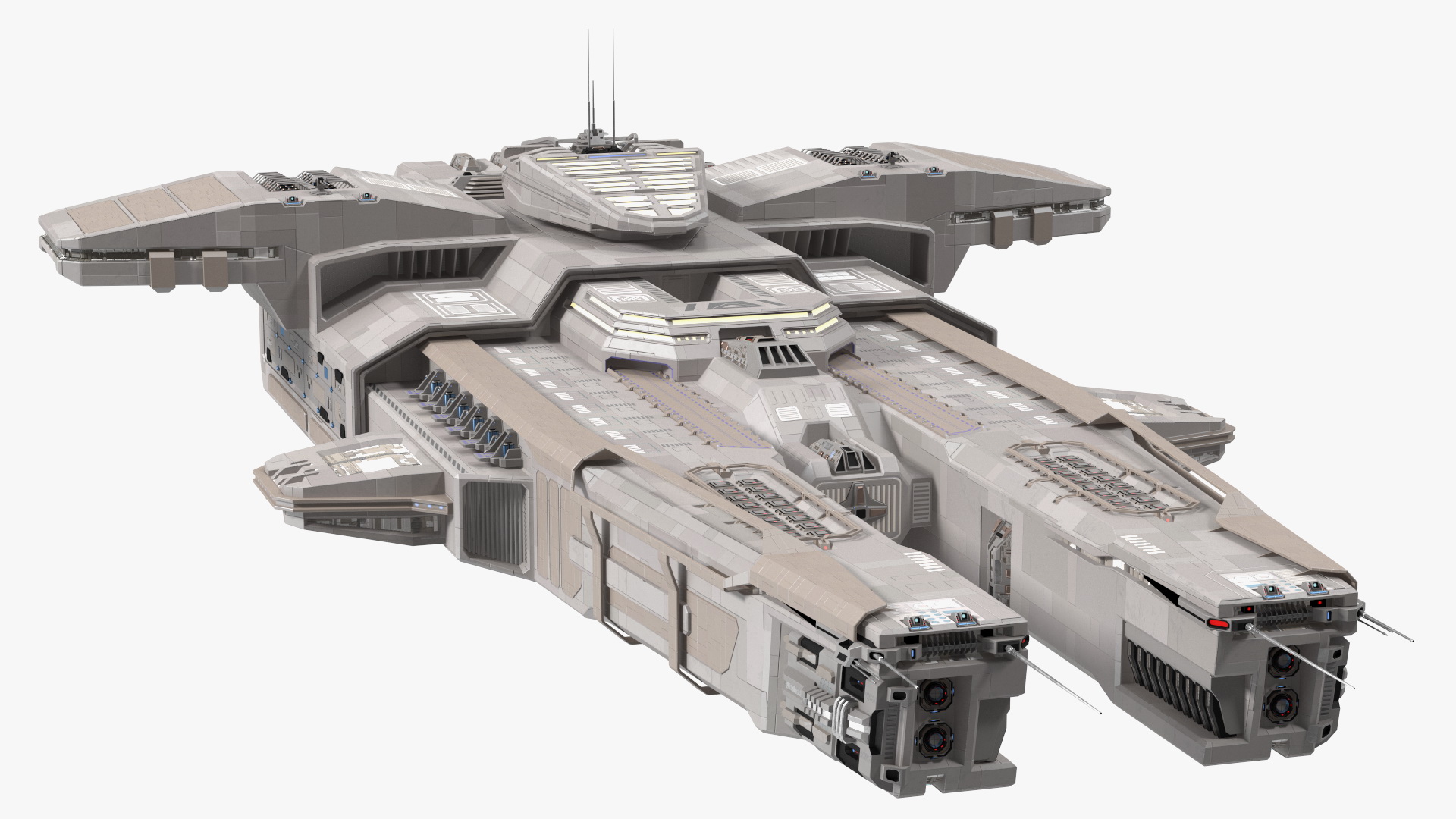 3D Civilian Spaceship model