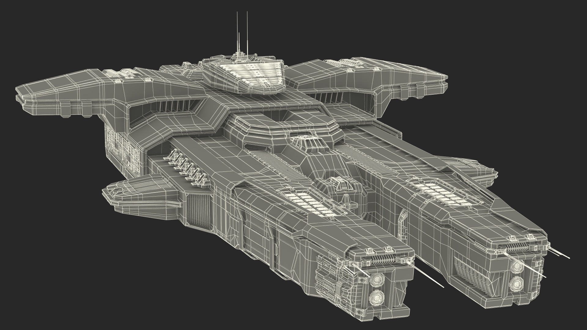 3D Civilian Spaceship model