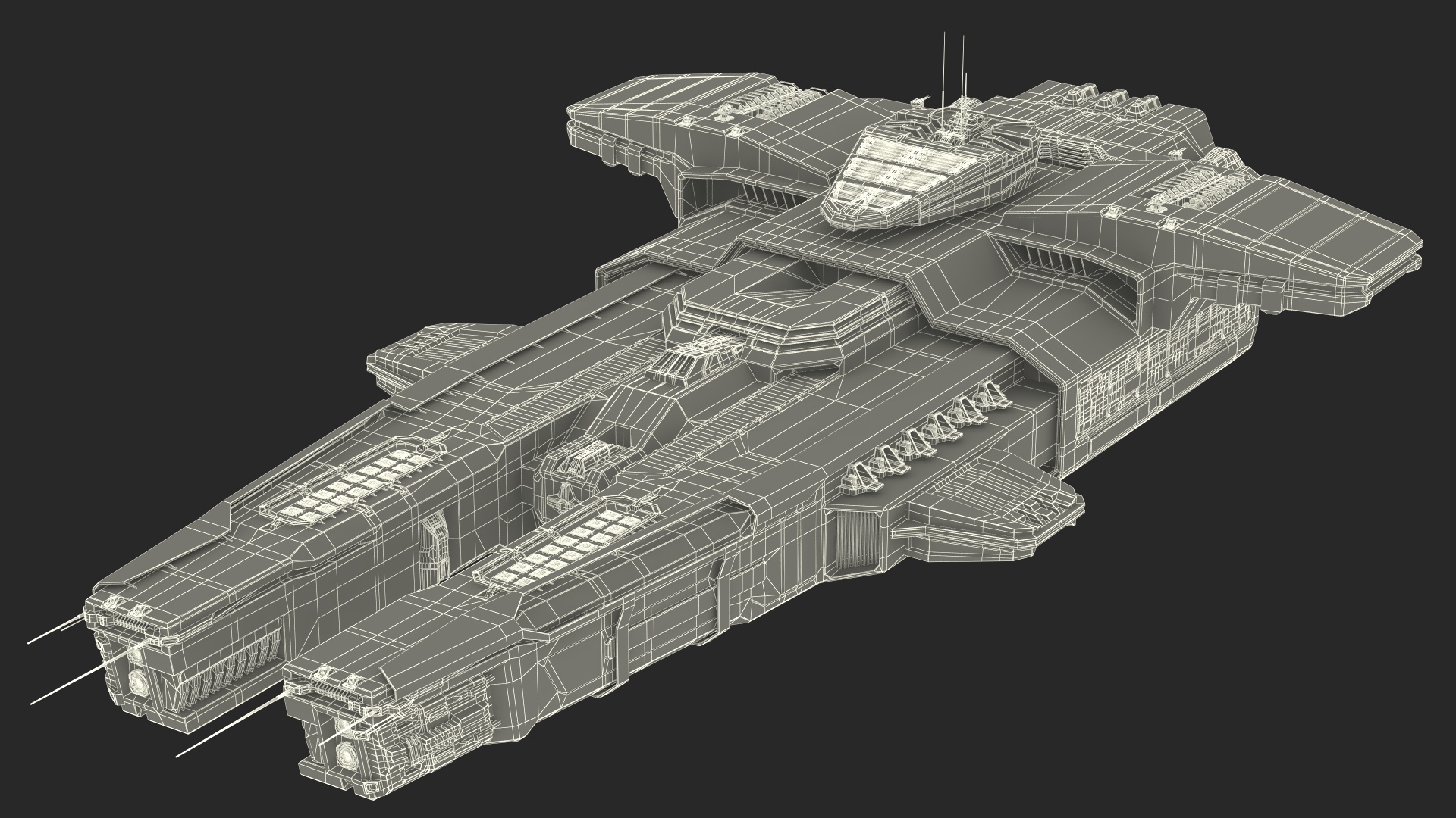 3D Civilian Spaceship model