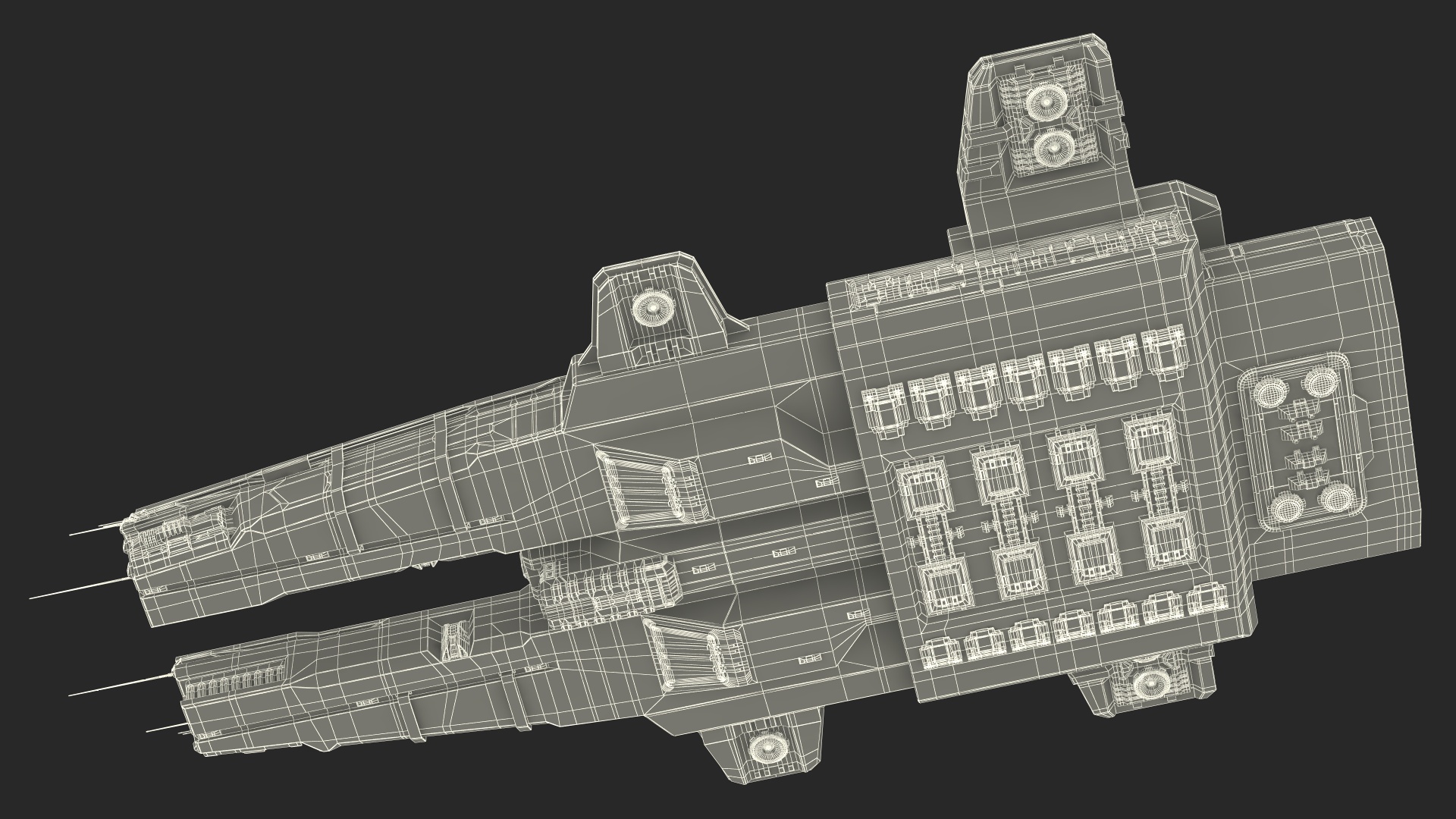 3D Civilian Spaceship model