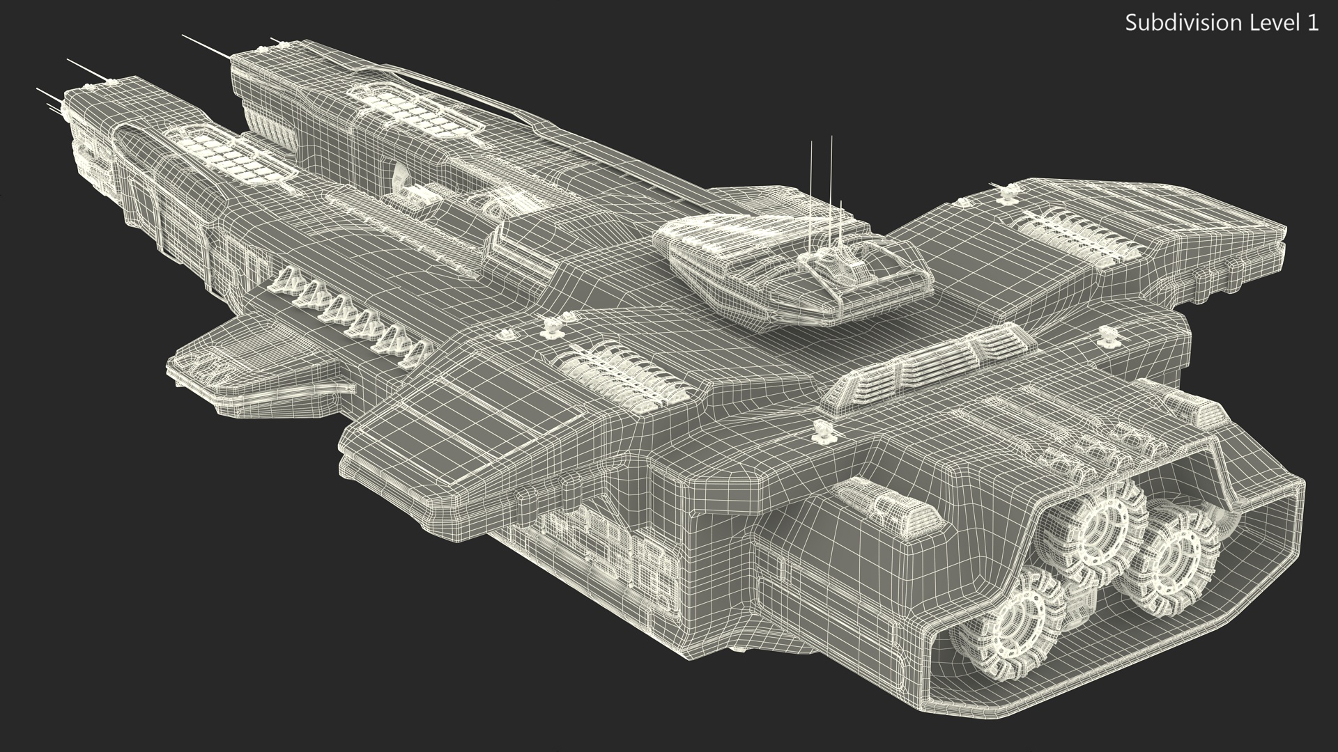 3D Civilian Spaceship model