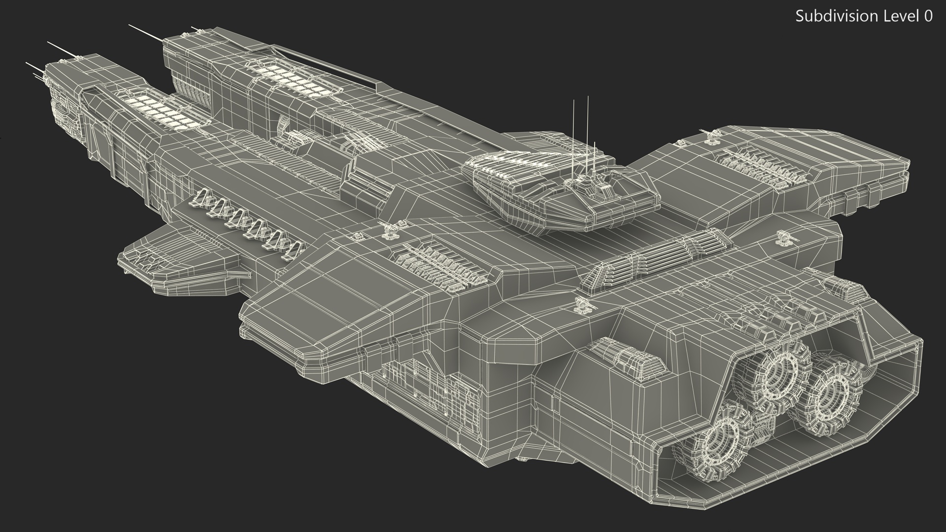 3D Civilian Spaceship model