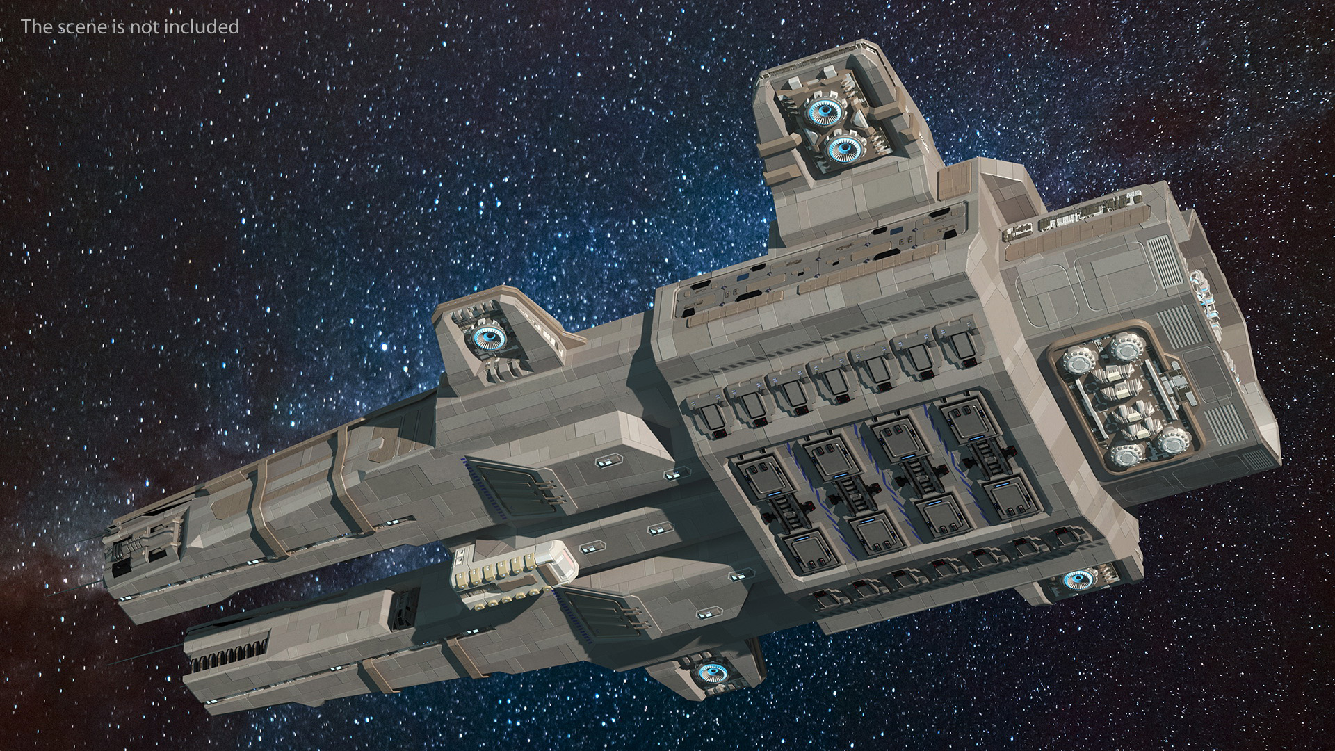 3D Civilian Spaceship model